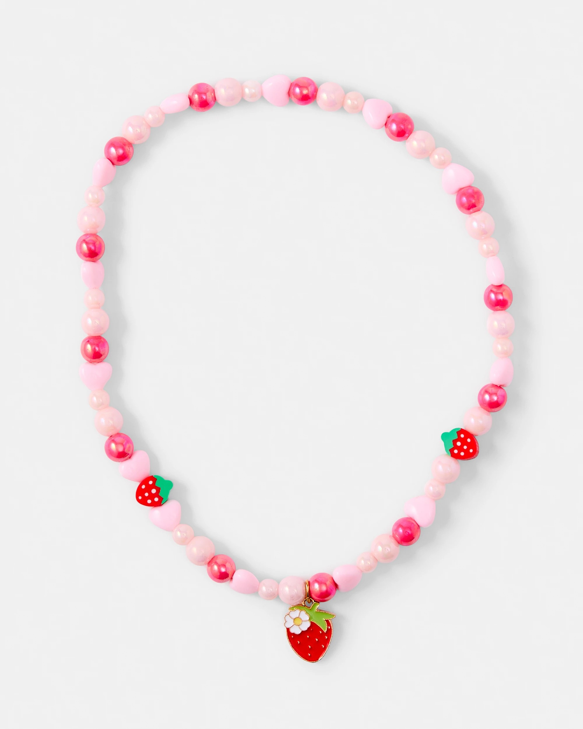 2 2 Pack Strawberry Necklace and Bracelet Set - Red and Pink, 2 of 4