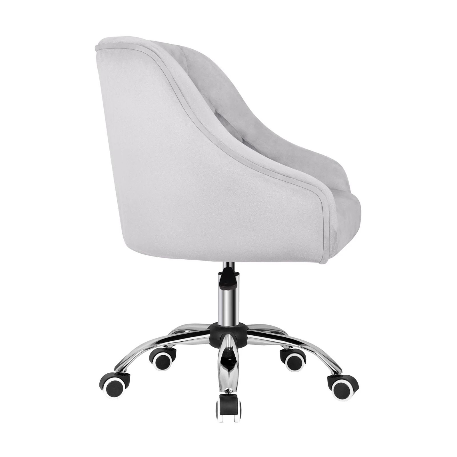 5 Alfordson Velvet Office Chair Computer Swivel Armchair Work Adult Kids - Grey, 5 of 10