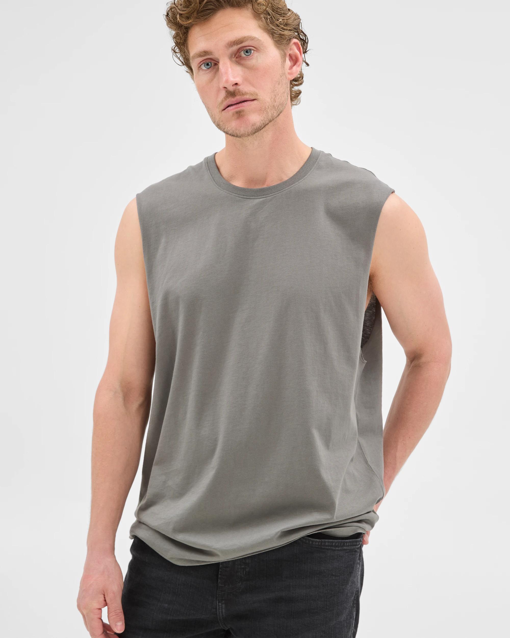 1 Target Australian Cotton Plain Tank Top GUNMETAL, 1 of 7