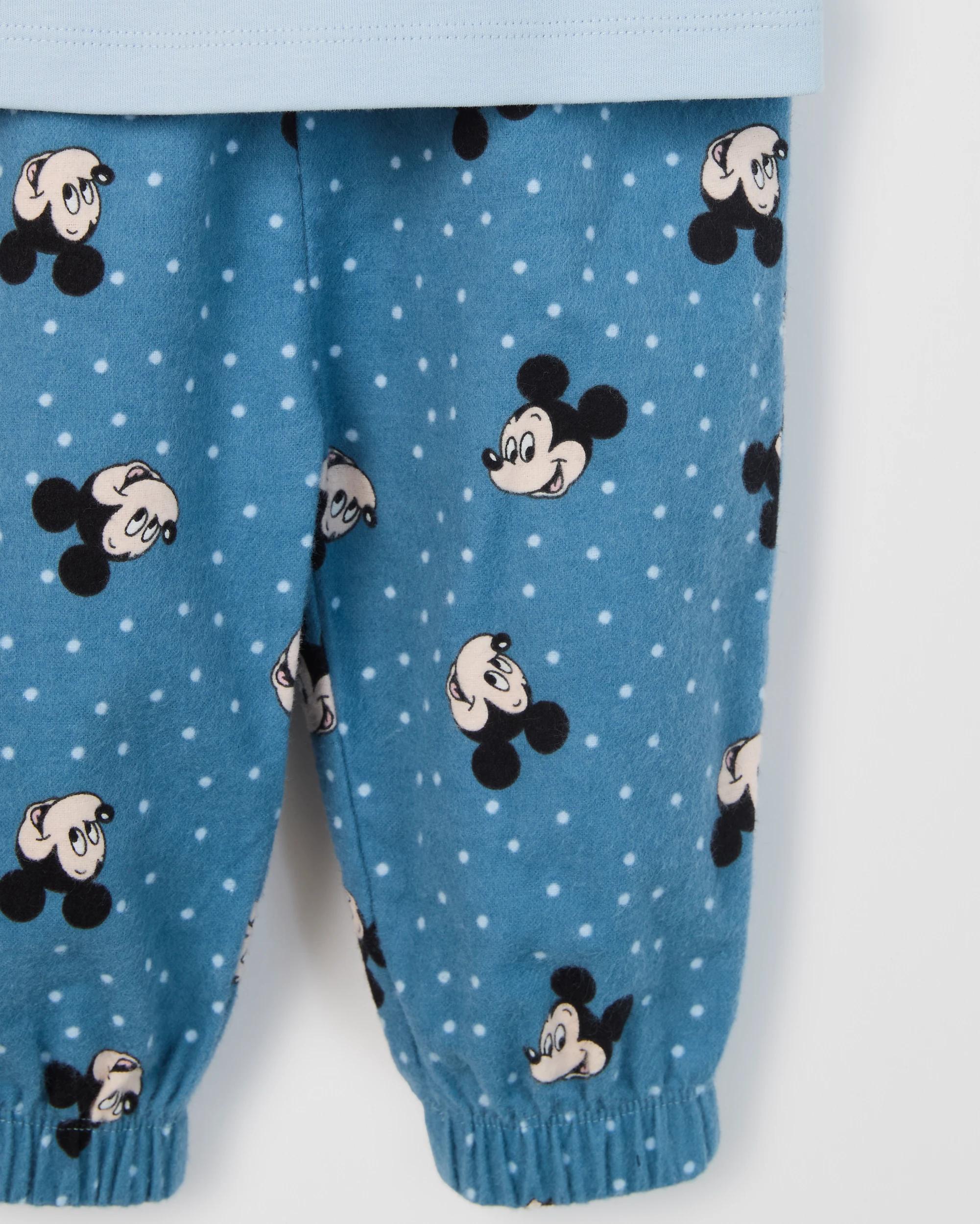 4 Disney Mickey Organic Cotton Baby Knit/Flannel Pyjama Set MICKEY, 4 of 6