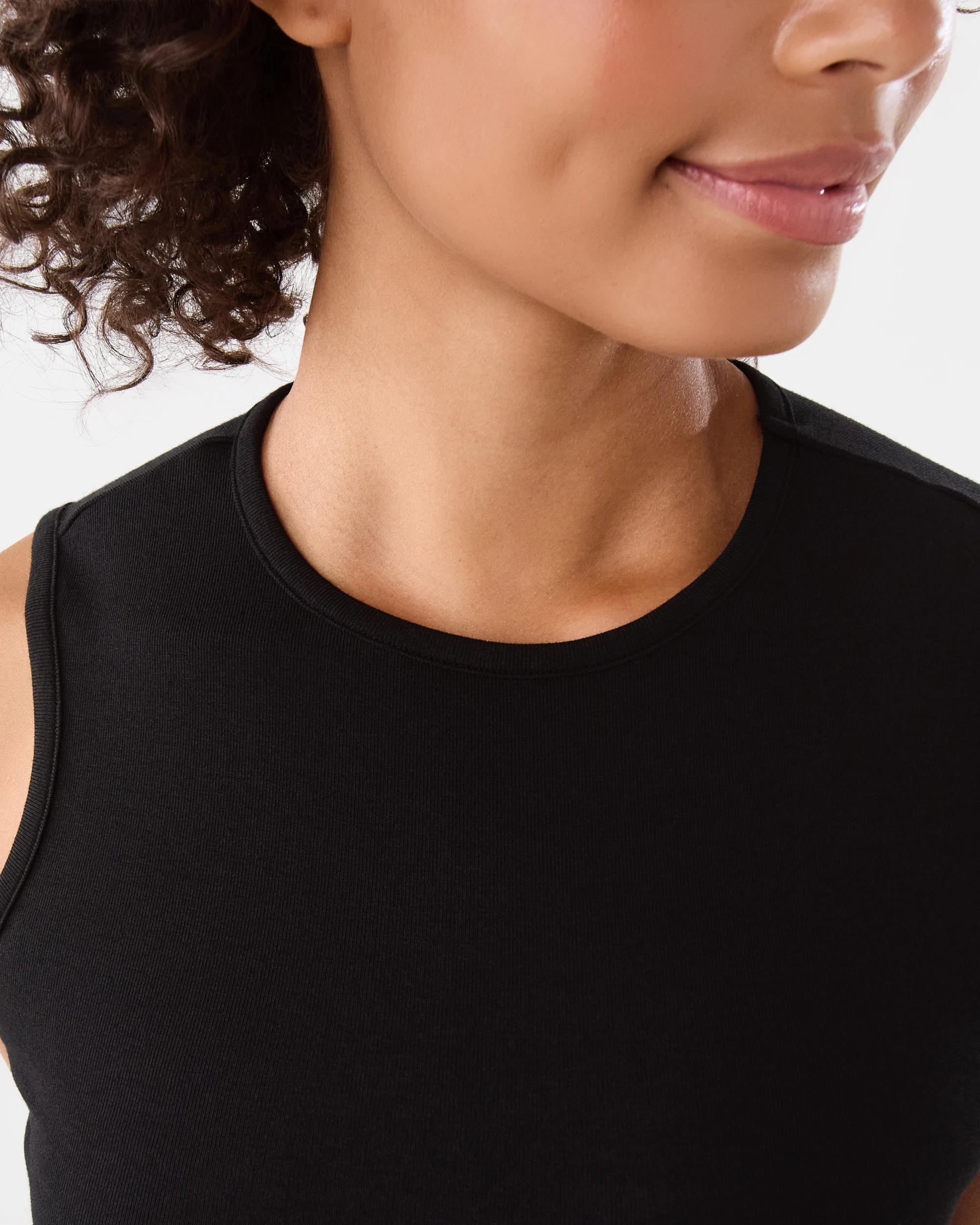 6 Belt Detail Midi Dress Black, 6 of 7