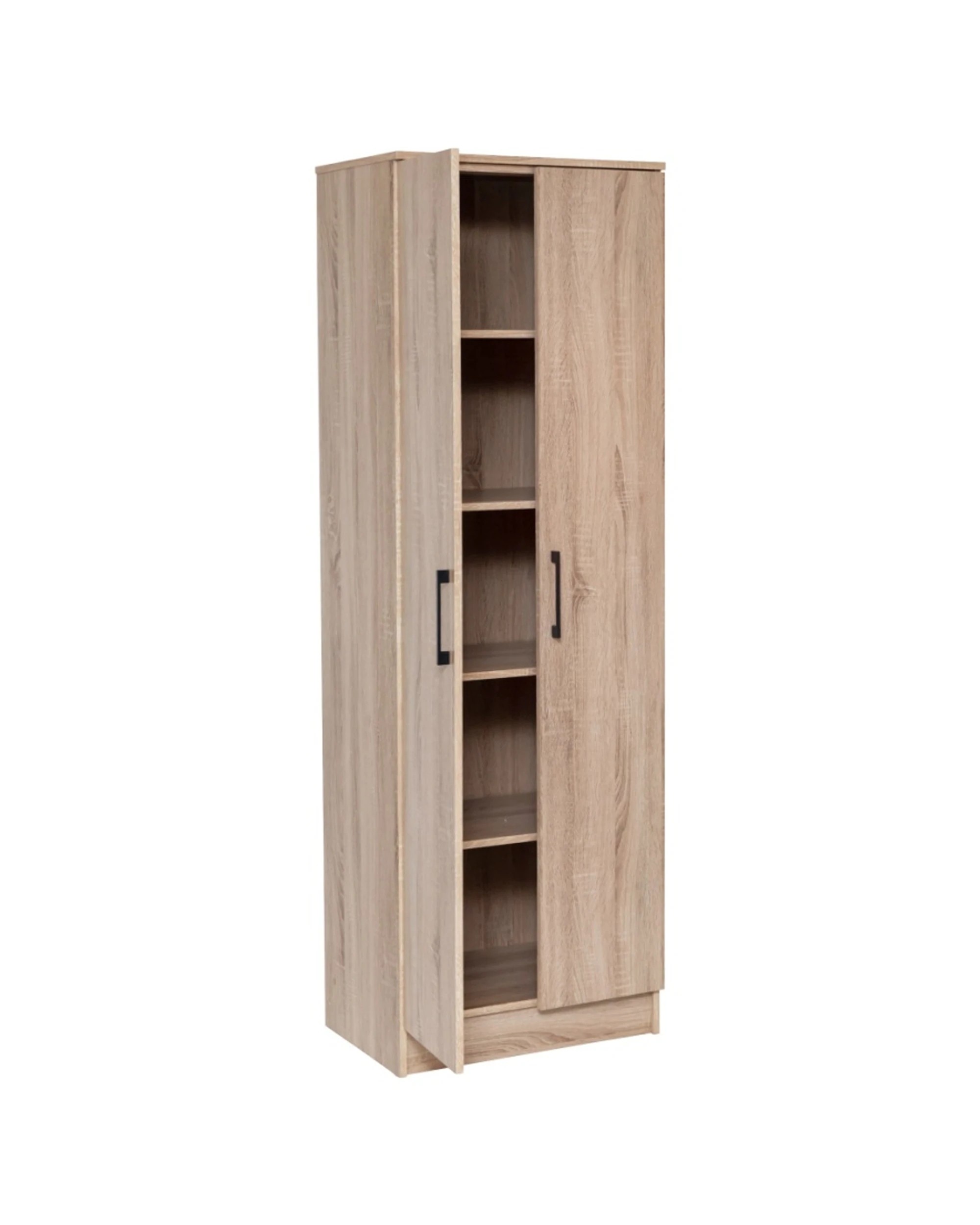 4 Alpine Bay Multipurpose Cupboard 5 Tier 2 Door Storage Unit Light Sonoma Oak - Brown, 4 of 9