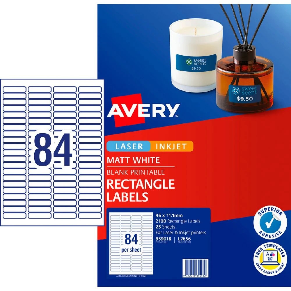 1 Avery 84UP Laser Mini Labels White 25 Sheets, 1 of 5