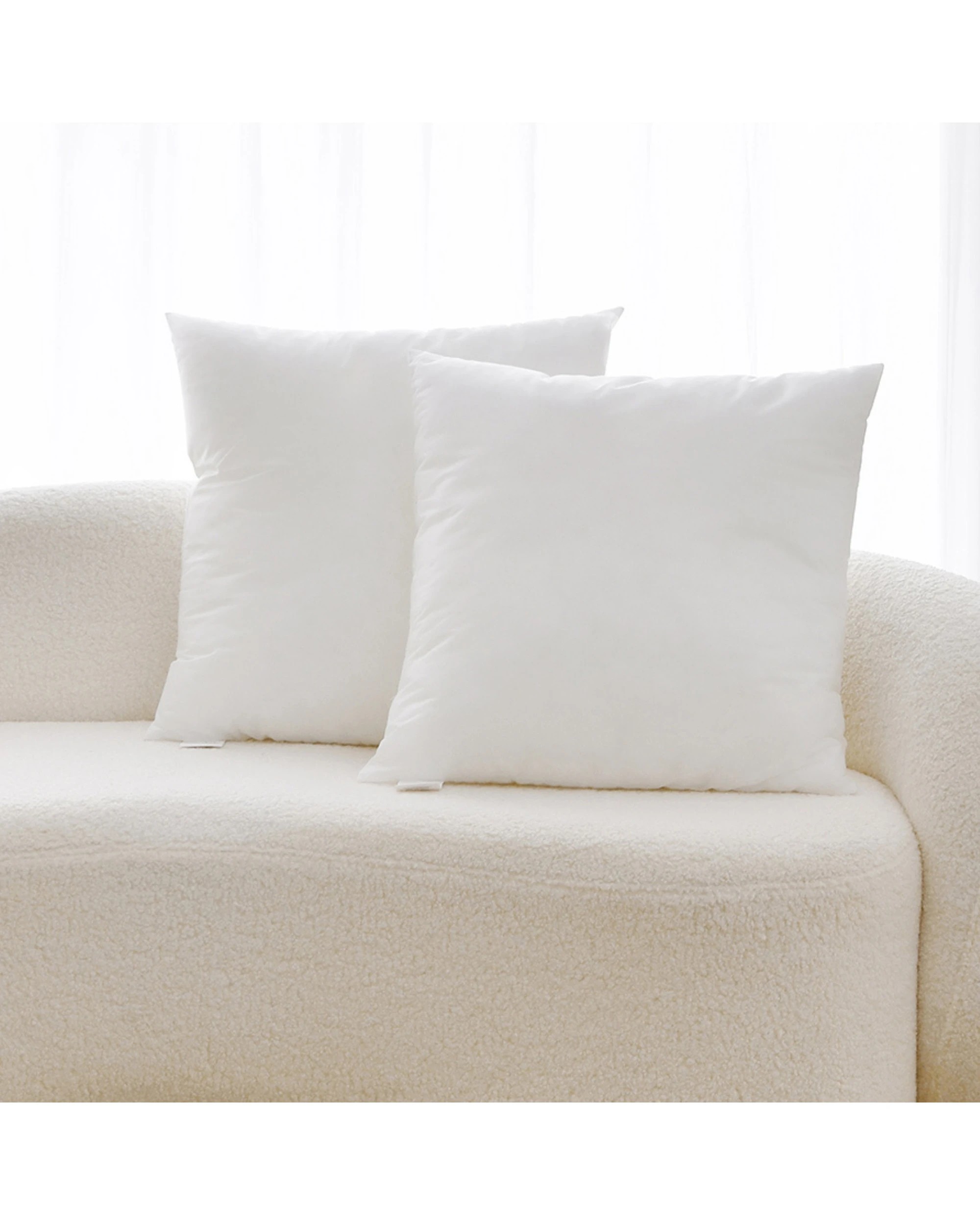 1 Dreamaker Square Cushion Insert Polyester Fill Twin Pack 50x50cm - White, 1 of 9