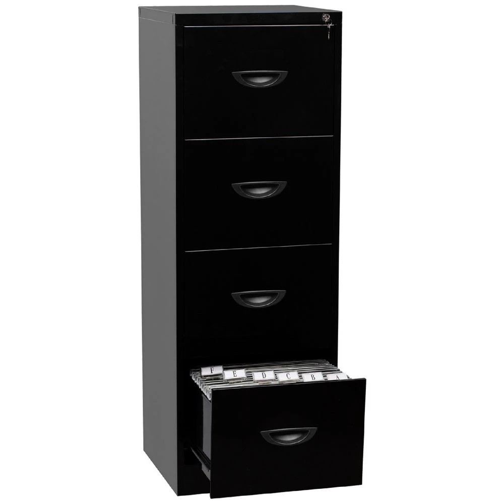 1 Soho 4 Drawer Filing Cabinet Black Cabinets Filing Drawer Cabinets, 1 of 2