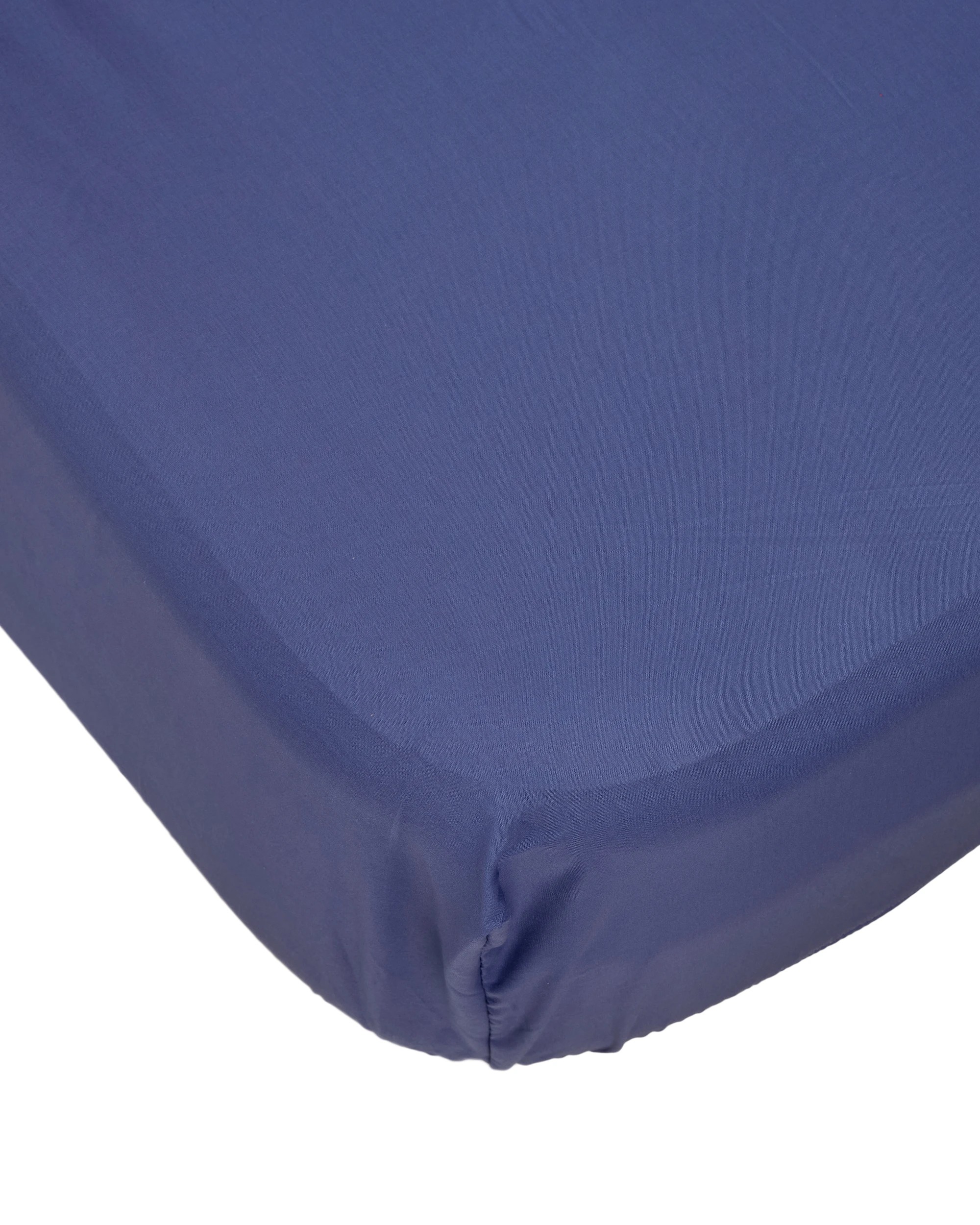 2 180 Thread Count Fitted Sheet - Queen Bed, Mid Blue, 2 of 5