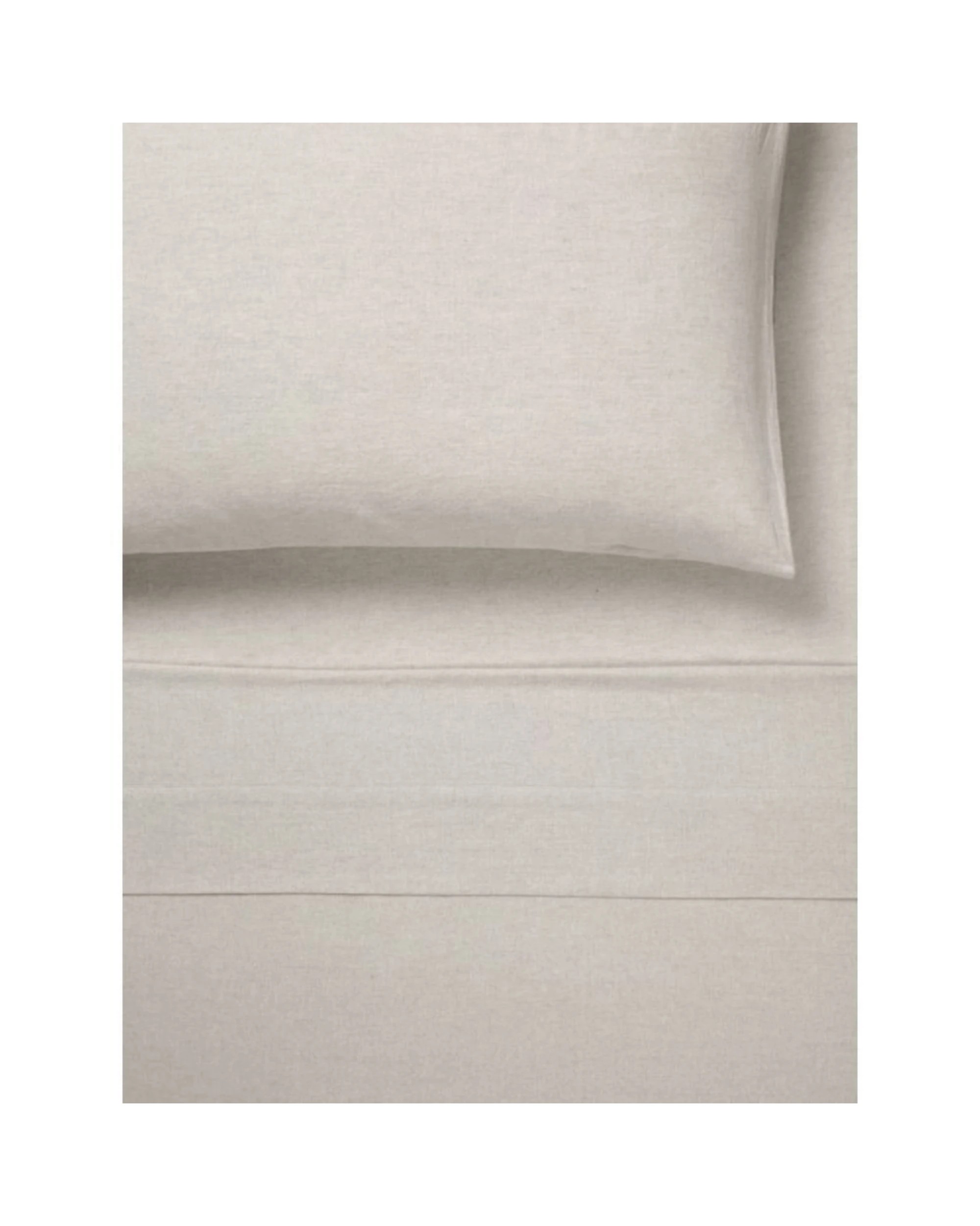 2 Linen House Nimes Pure Linen Bed Sheet Set - Queen Bed - Natural, 2 of 4