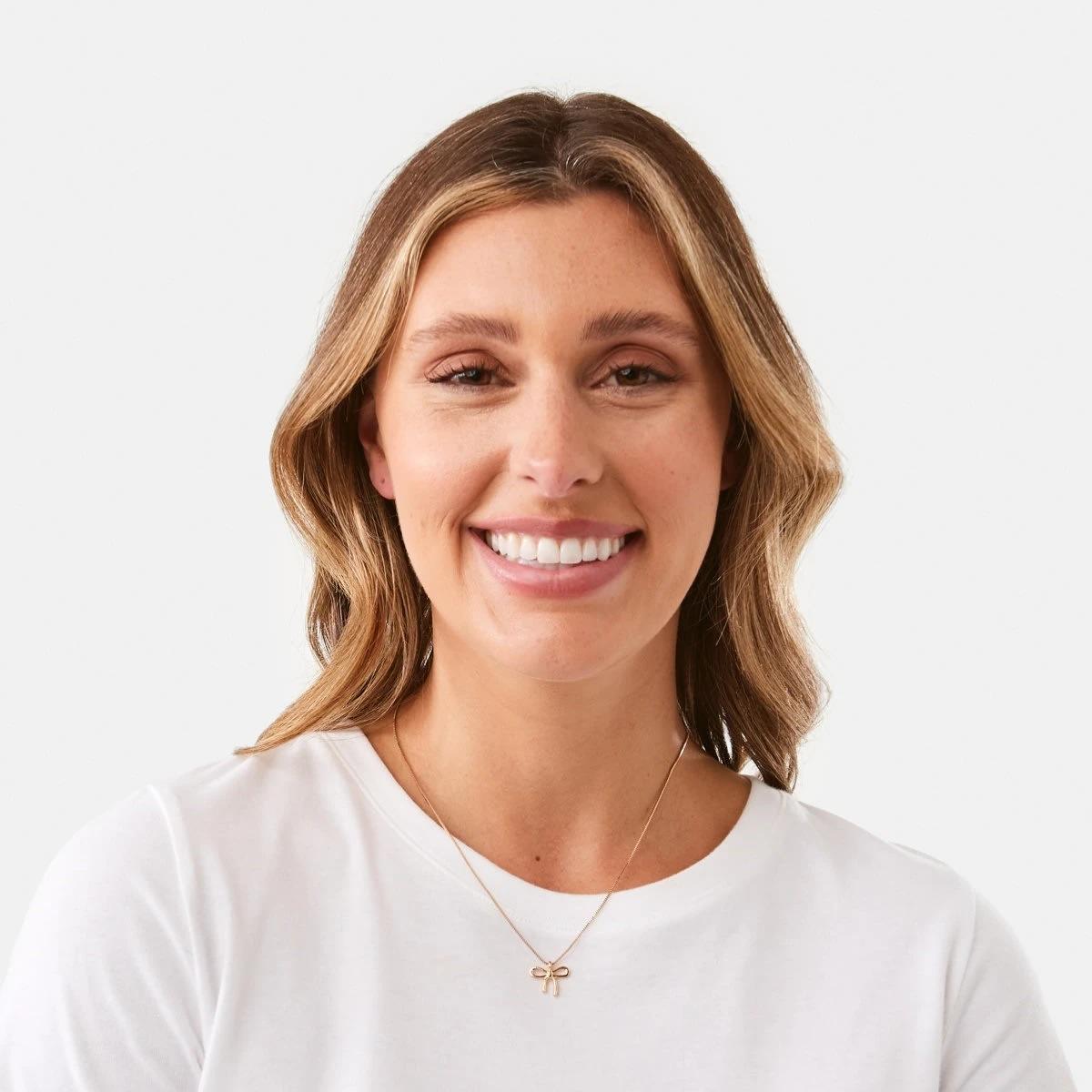 3 Bow Pendant Necklace - Gold Tone Gold, 3 of 4