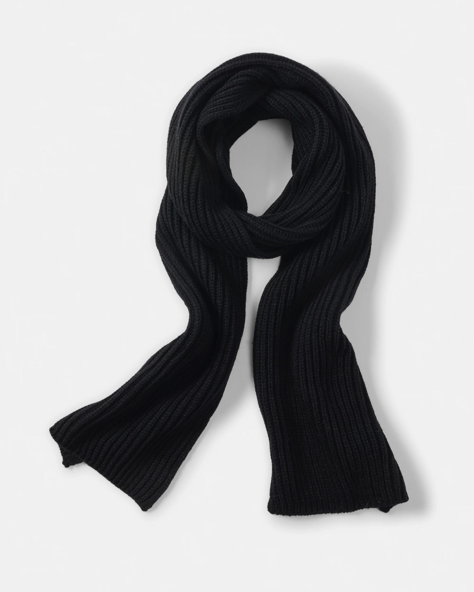 1 Rib Scarf Black, 1 of 3