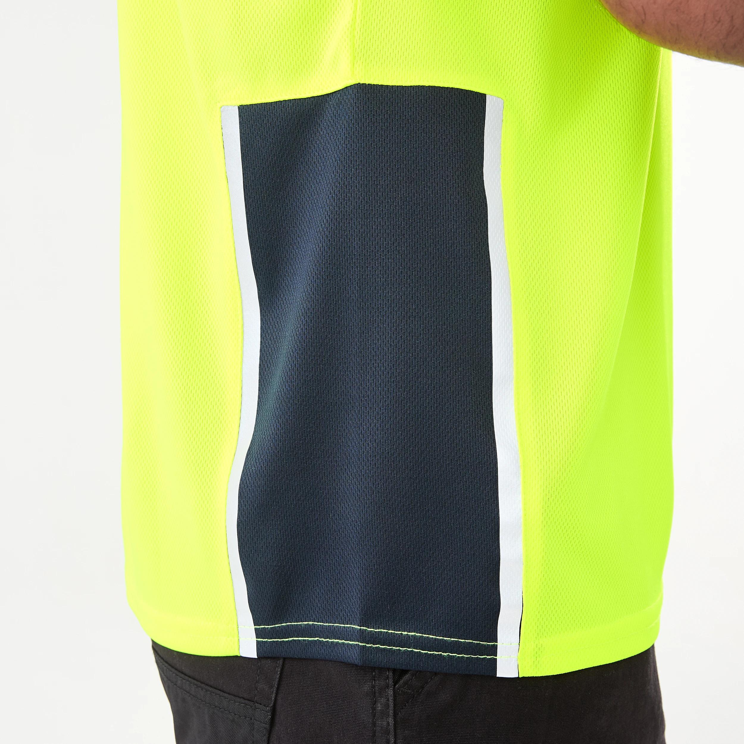 7 Workwear Short Sleeve Cool T-Shirt FLURO YELLOW, 7 of 7