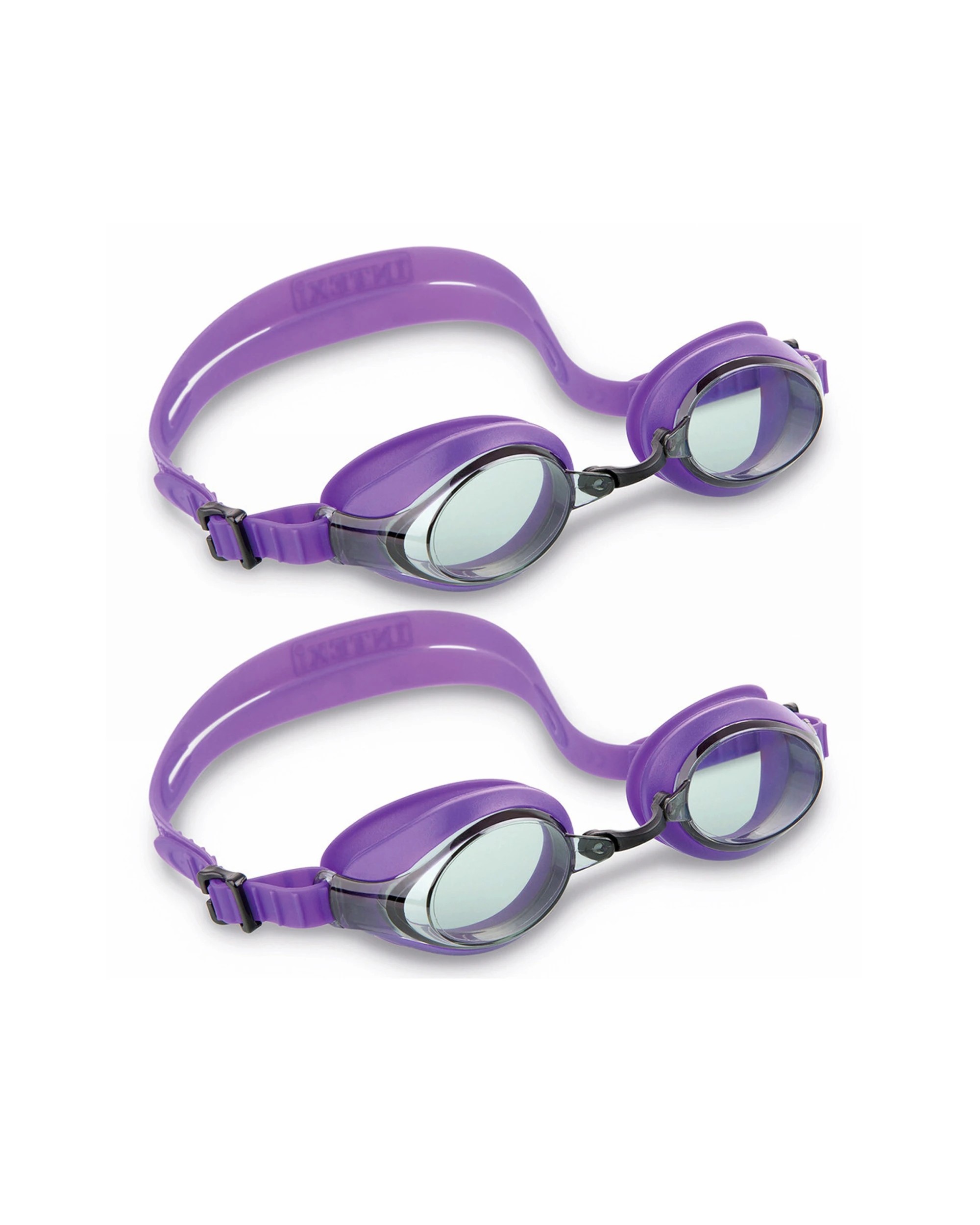 1 Intex 2PK Silicone Sport Racing Swimming Goggles - Purple, 1 of 6