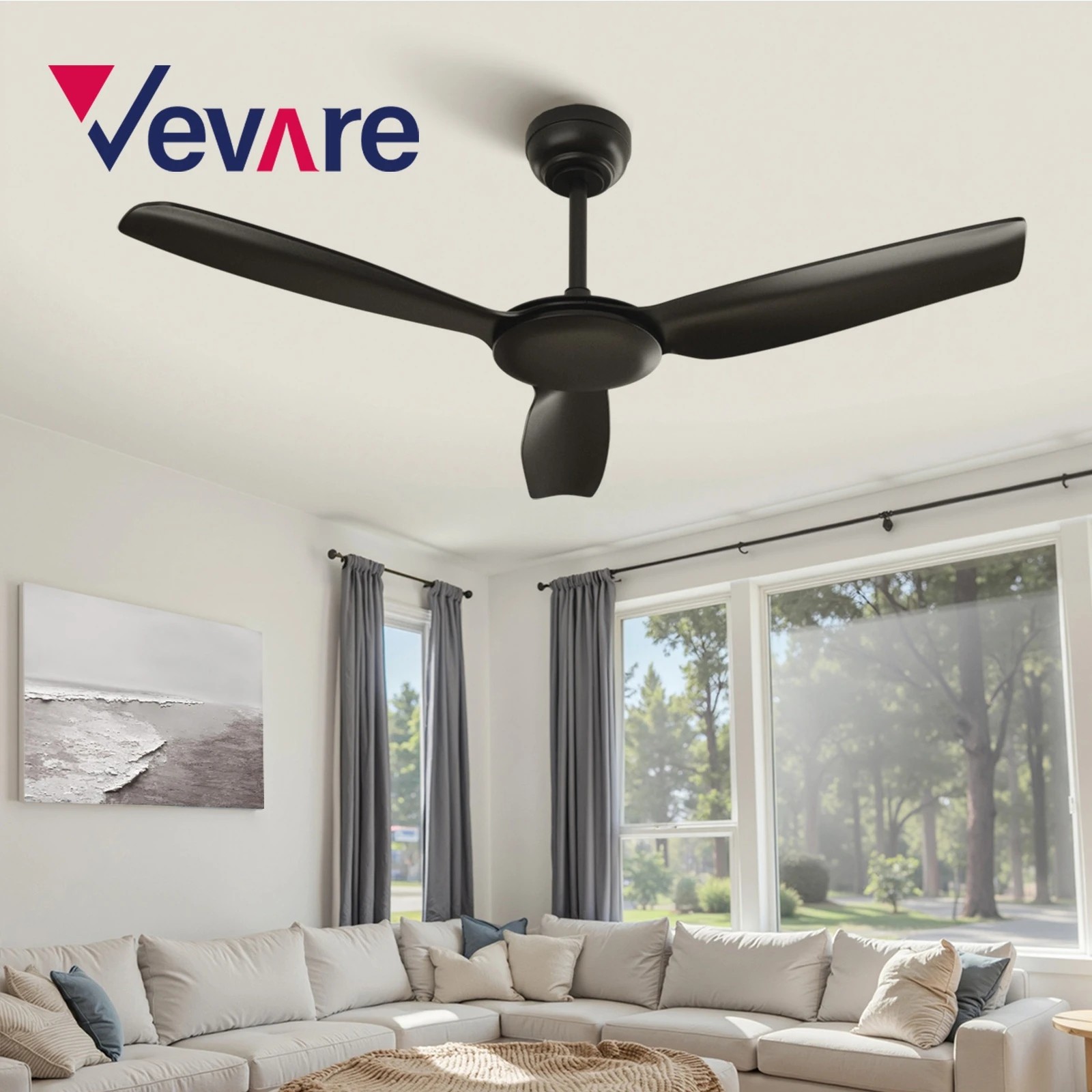 9 Vevare 52" Ceiling Fan DC Motor with Remote 5 Speed, 9 of 10