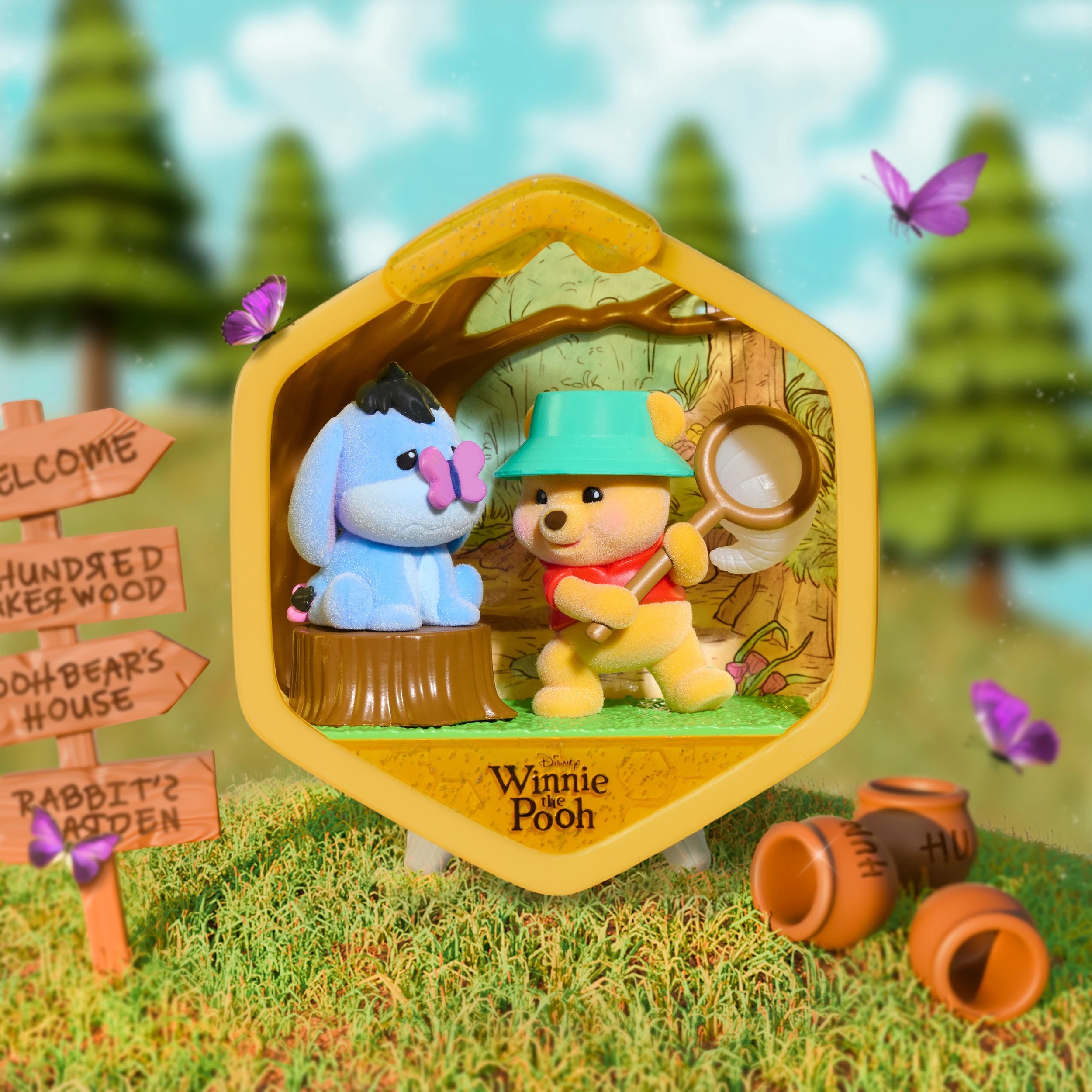 2 Happy Haul Disney Winnie The Pooh Honeycomb Homes Scene Setter - Assorted, 2 of 10