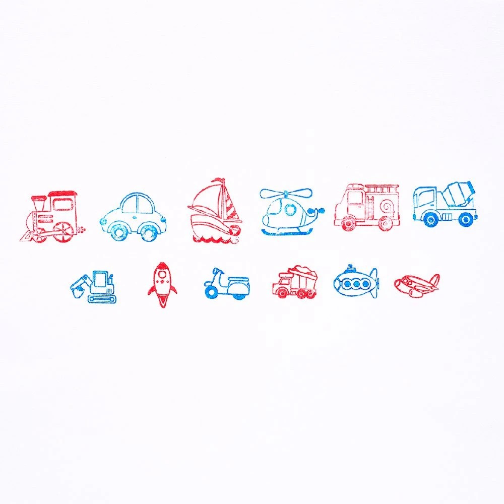 6 Kadink Wooden Stamp Set Vehicles, 6 of 6