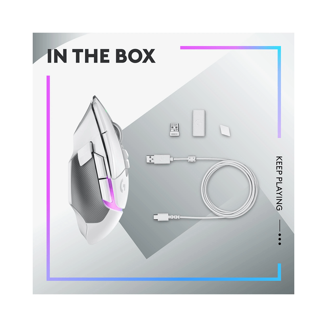 9 Logitech G502 X PLUS LIGHTSPEED Wireless RGB Gaming Mouse - White, 9 of 9