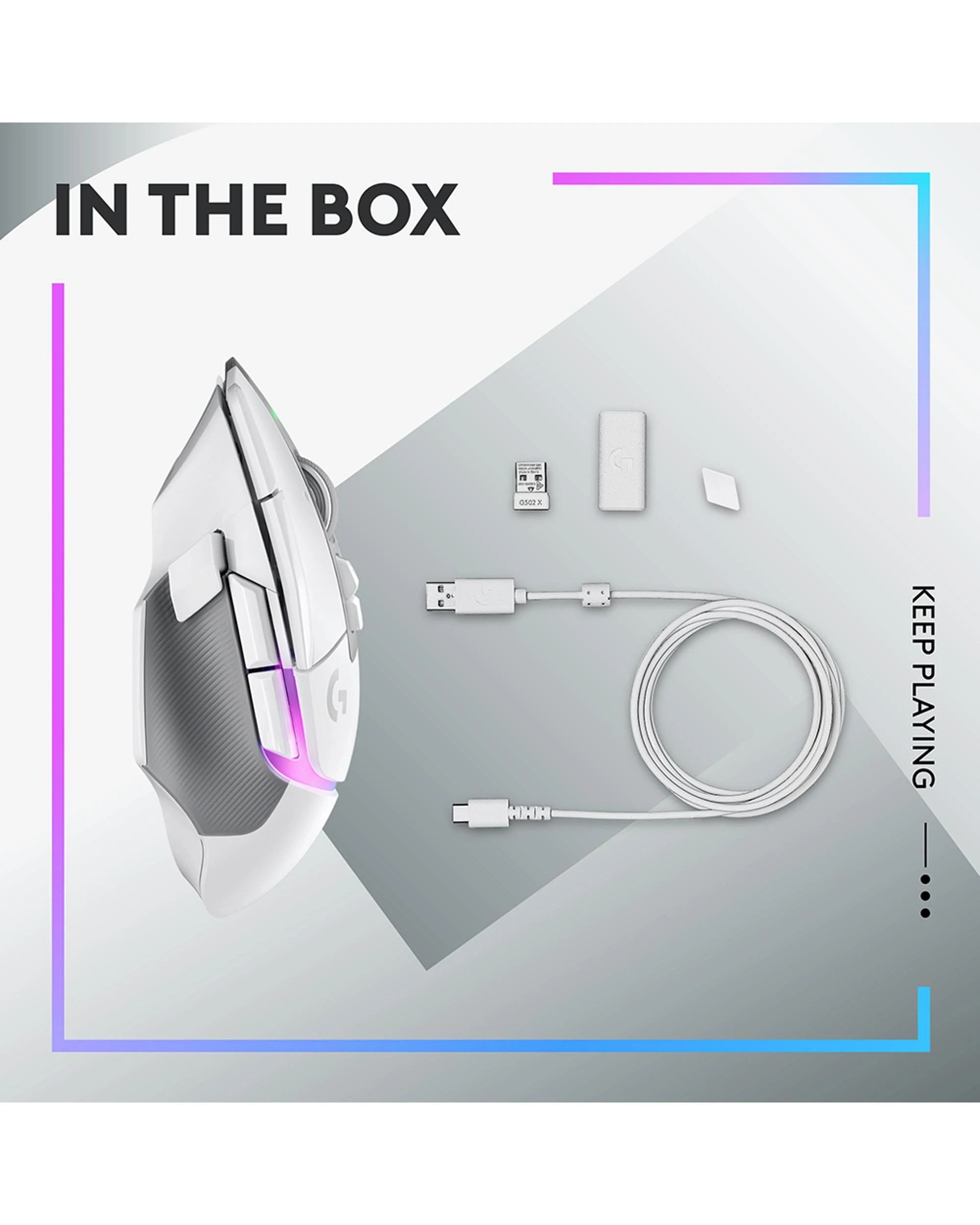 9 Logitech G502 X PLUS LIGHTSPEED Wireless RGB Gaming Mouse - White, 9 of 9