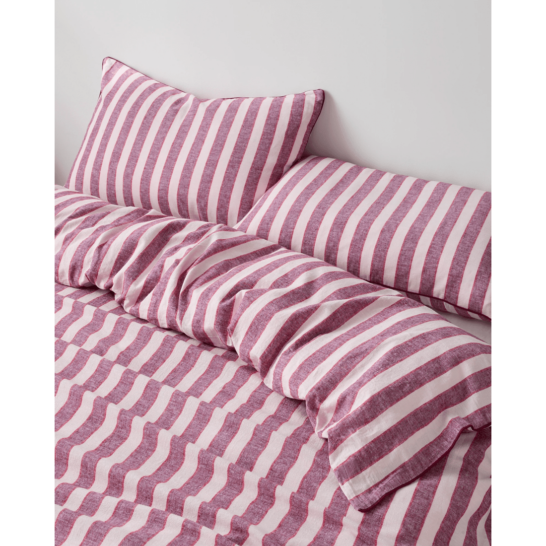 3 Target Reid Stripe Linen/cotton Quilt Cover Set
 - Double Bed
 - Pink, 3 of 5