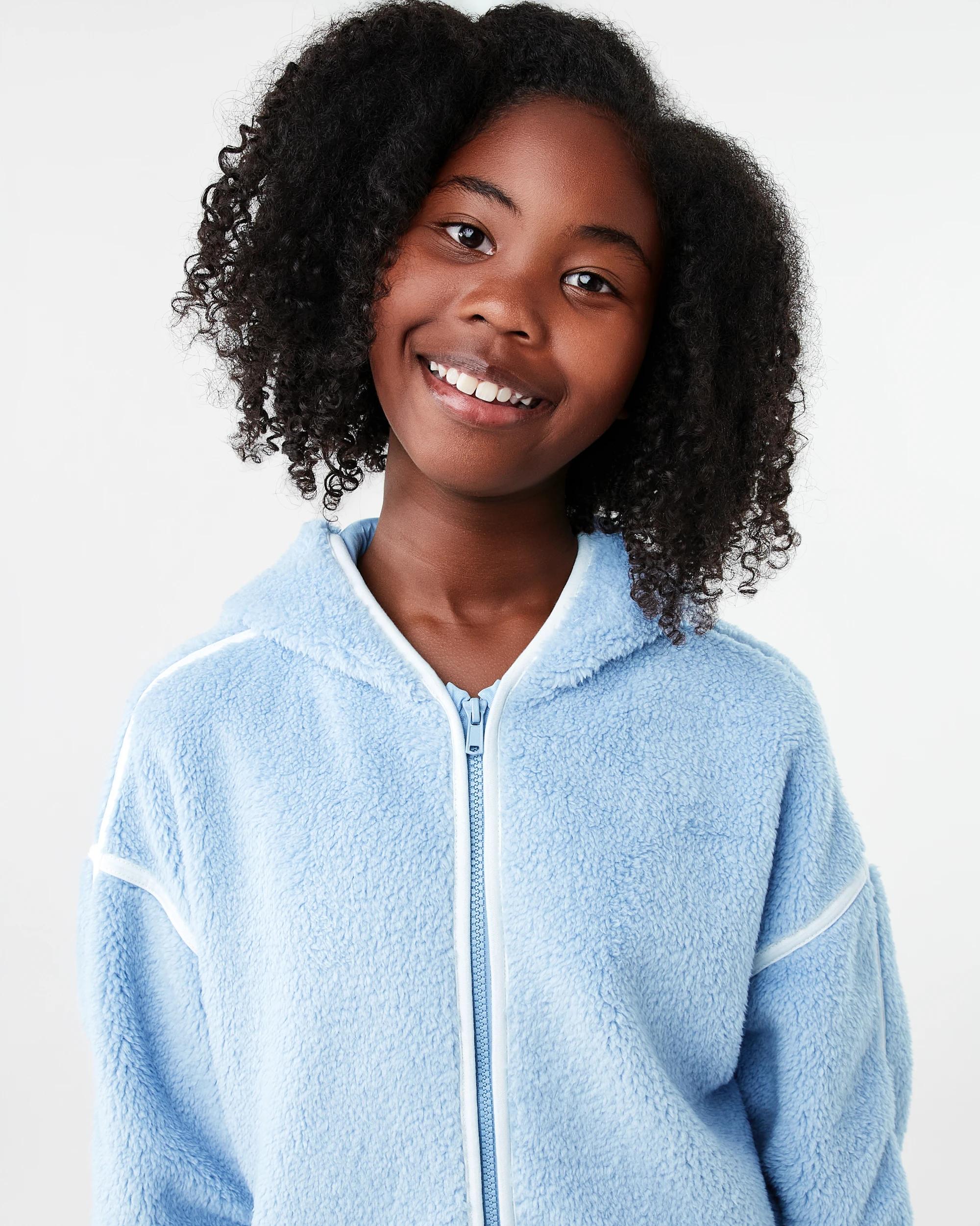 4 Teddy Fleece Sweatshirt Blu Kntky, 4 of 7