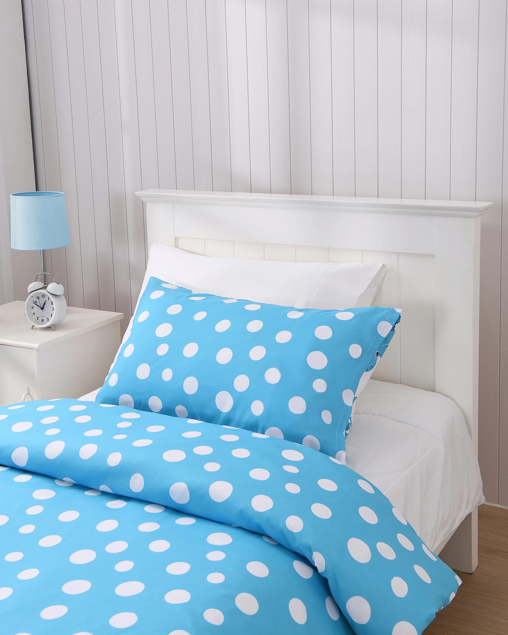 4 Jack & Ava Ollie the Octopus Kids Reversible Quilt Cover Set - King Single Bed - Blue, 4 of 10