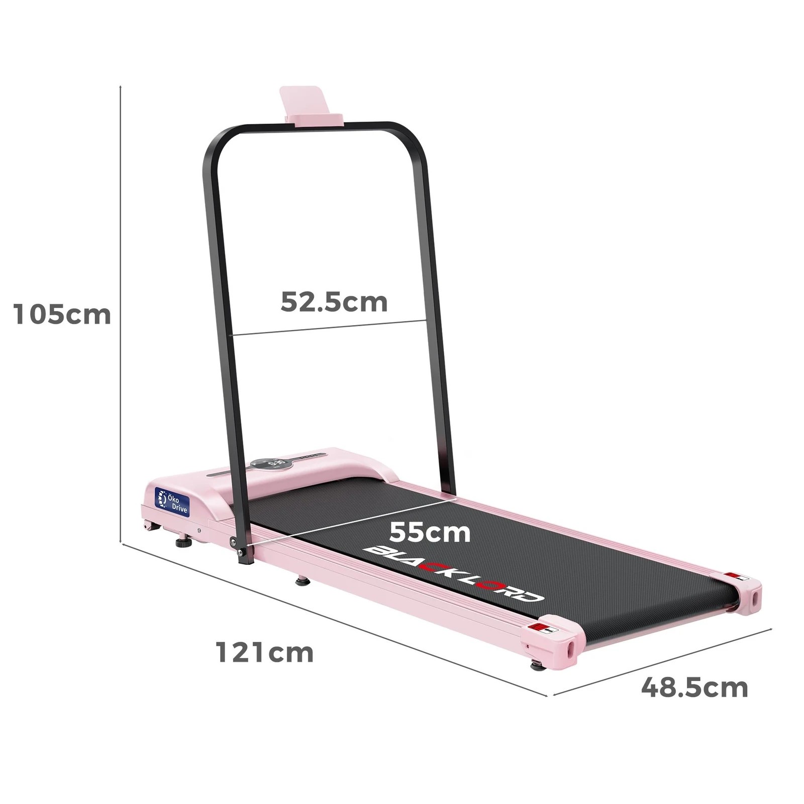3 Black Lord Treadmill Electric Walking Pad Folding Fitness Machine Home Gym - Pink, 3 of 9