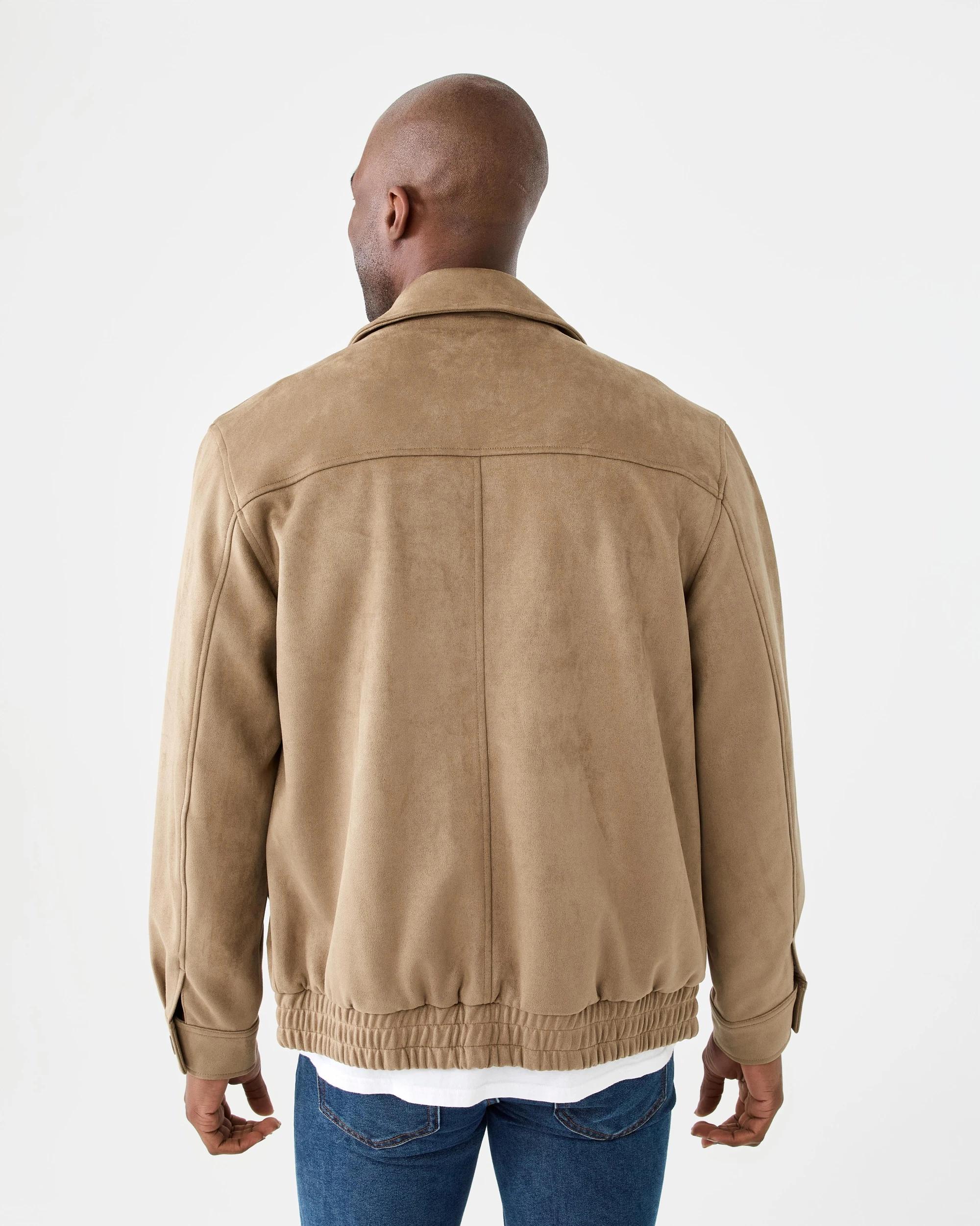 4 Suedette Bomber Jacket Brn Clay, 4 of 10
