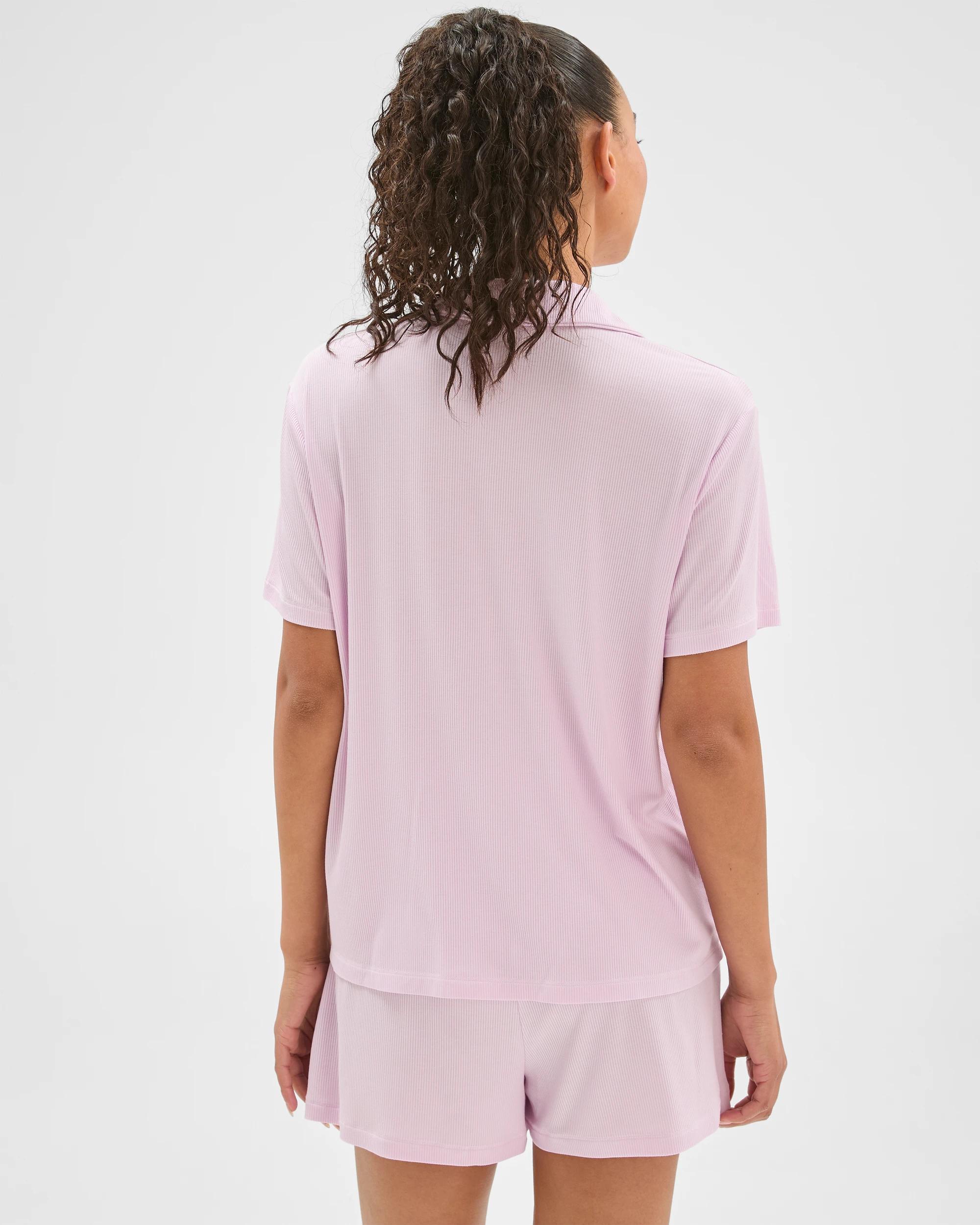 7 Target Woman Ribbed Short Pyjama Set PINK, 7 of 7