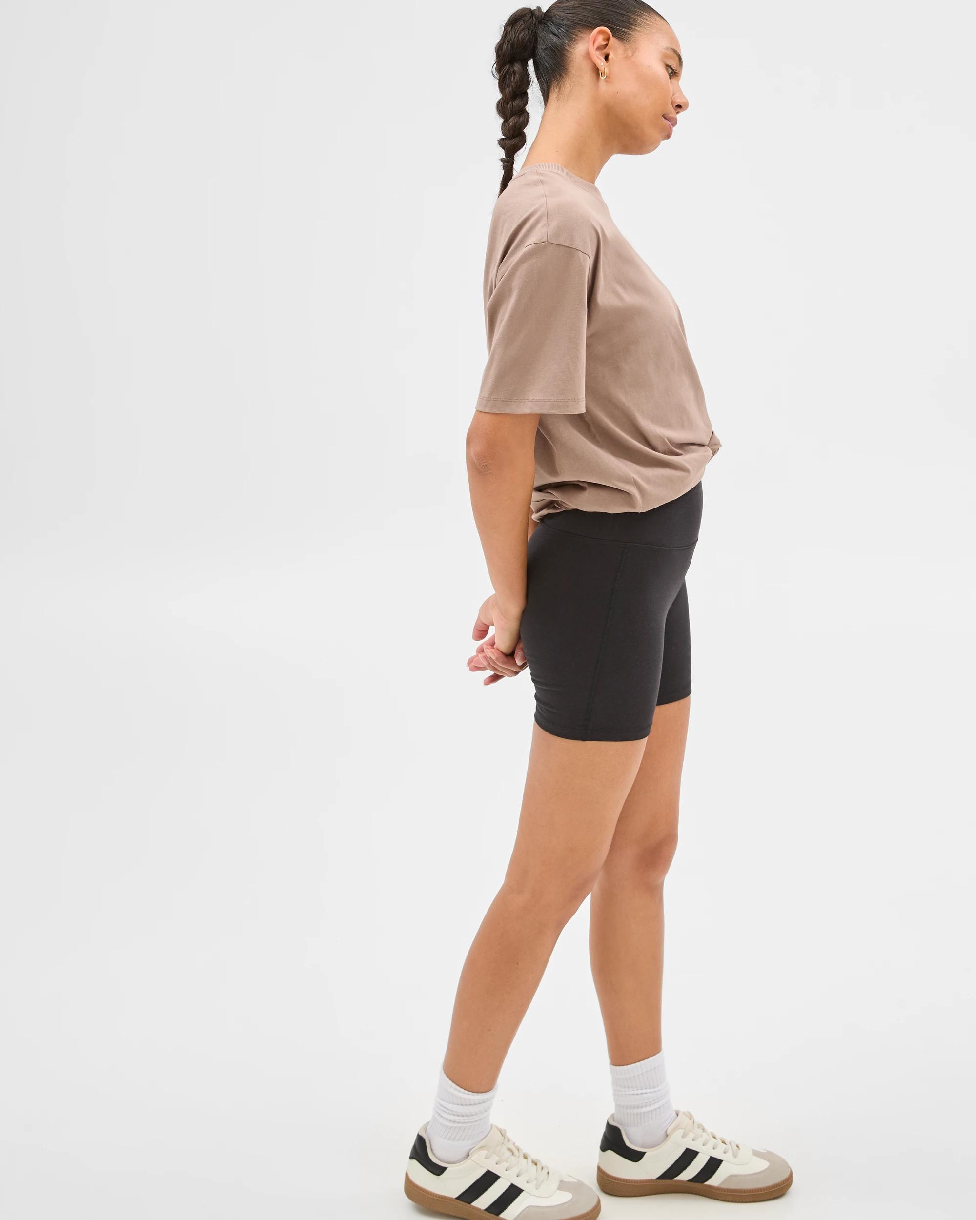 4 Target Active Australian Cotton Blend Mid Length Bike Shorts BLACK, 4 of 6