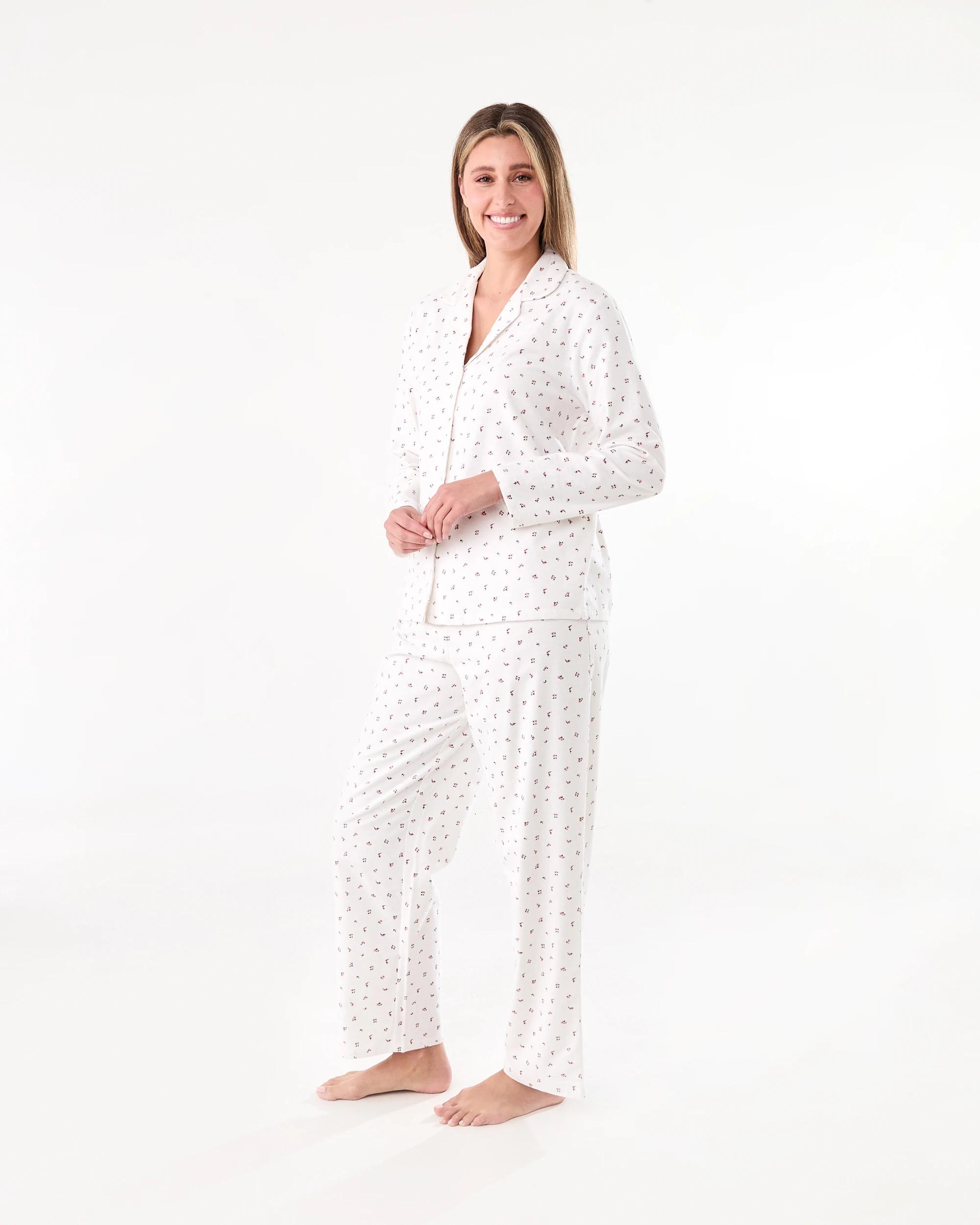 2 Cotton Flannel Pyjama Set Rose Ditsy, 2 of 7