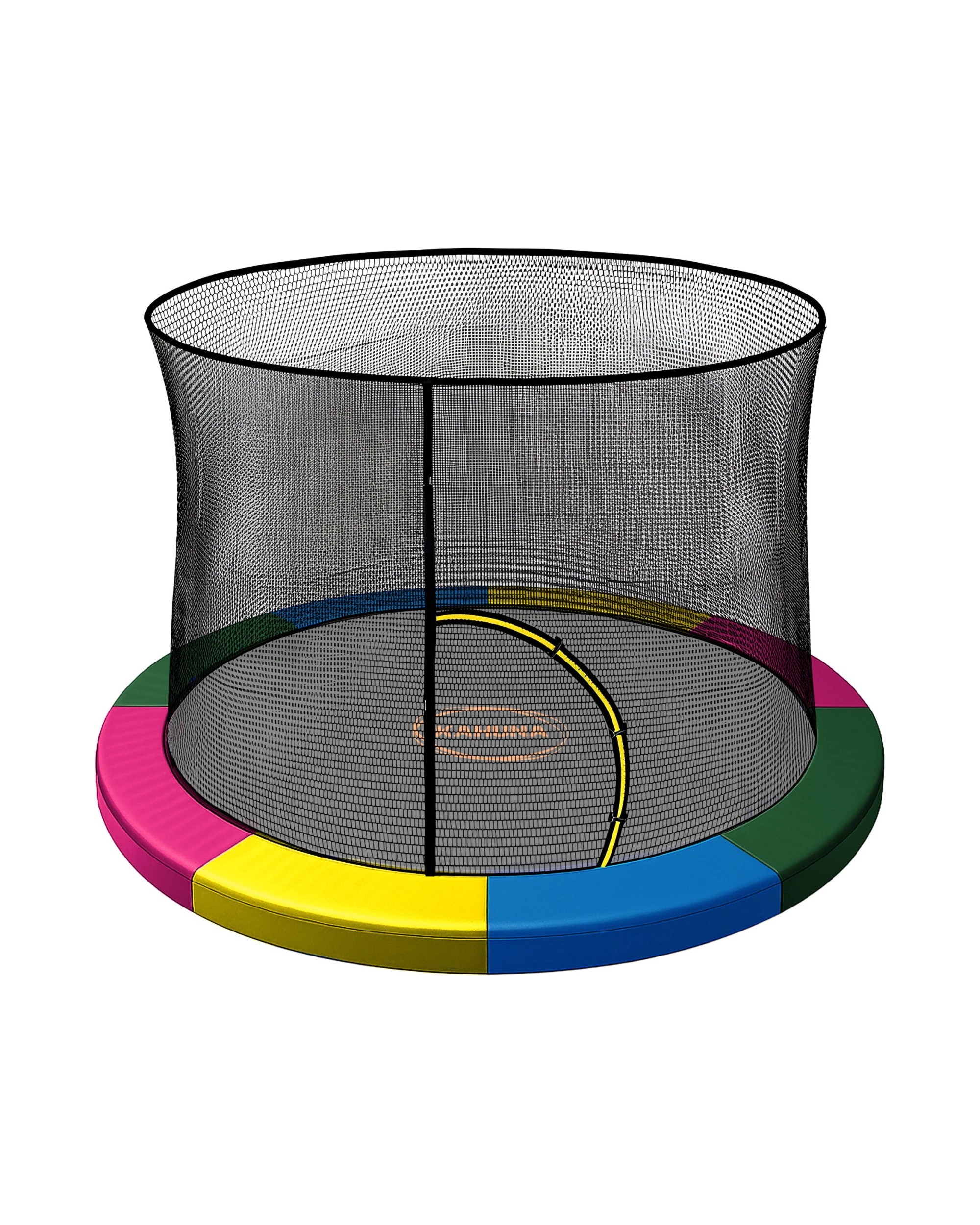 1 Kahuna 12ft Trampoline Pad and Net - Rainbow, 1 of 4