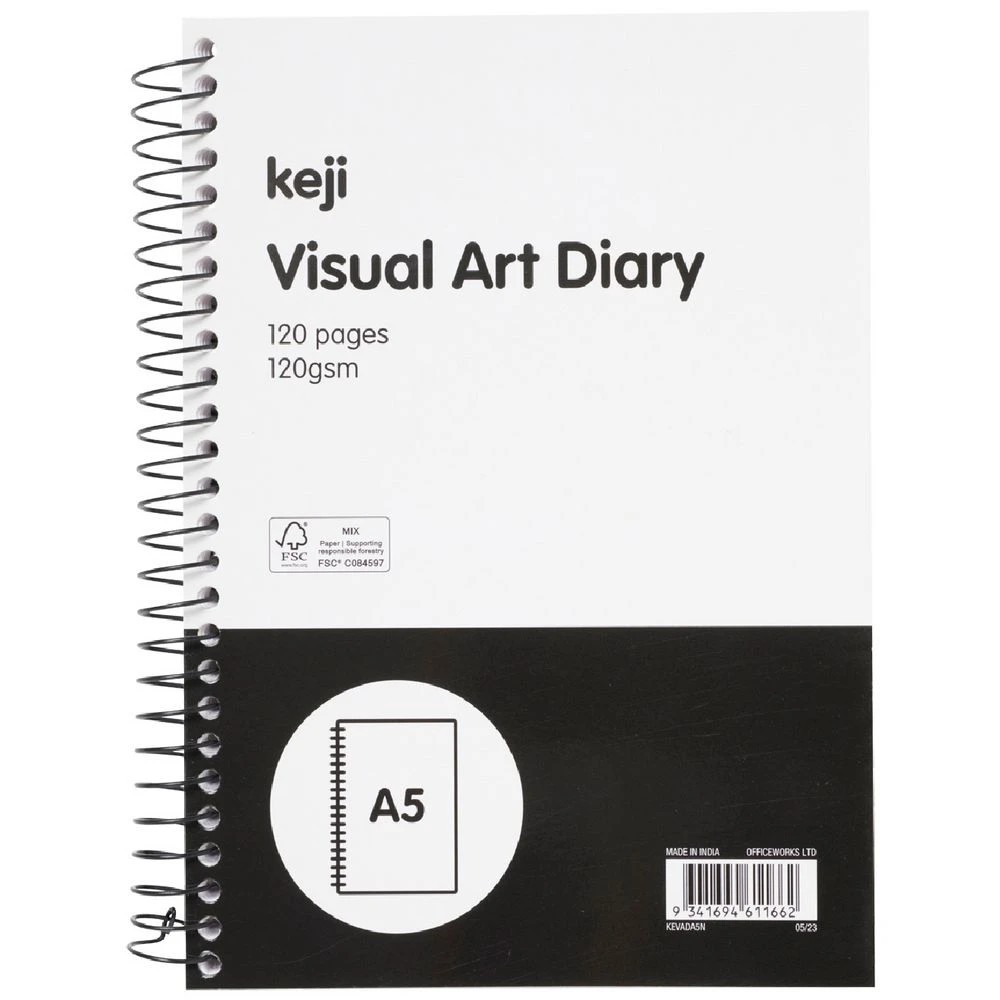 1 Keji A5 Visual Art Diary 120 Page, 1 of 2