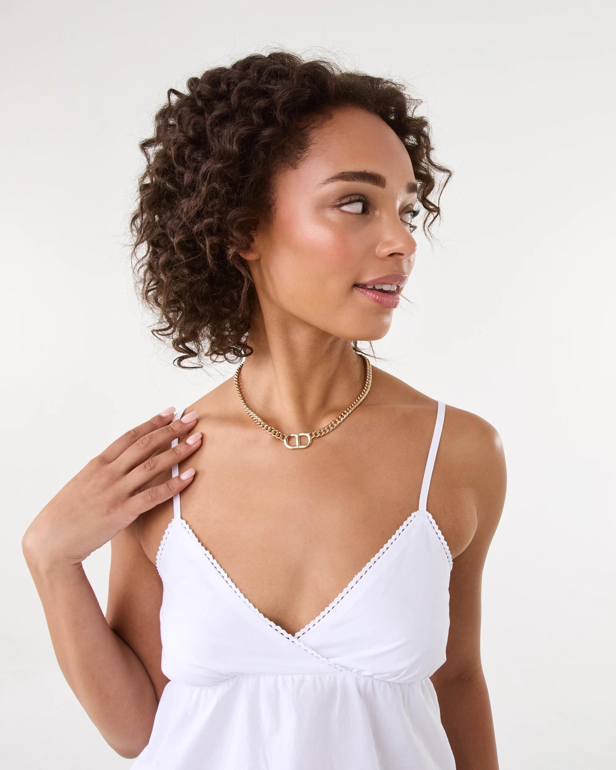 5 Interlink Necklace - Gold Tone GOLD, 5 of 7