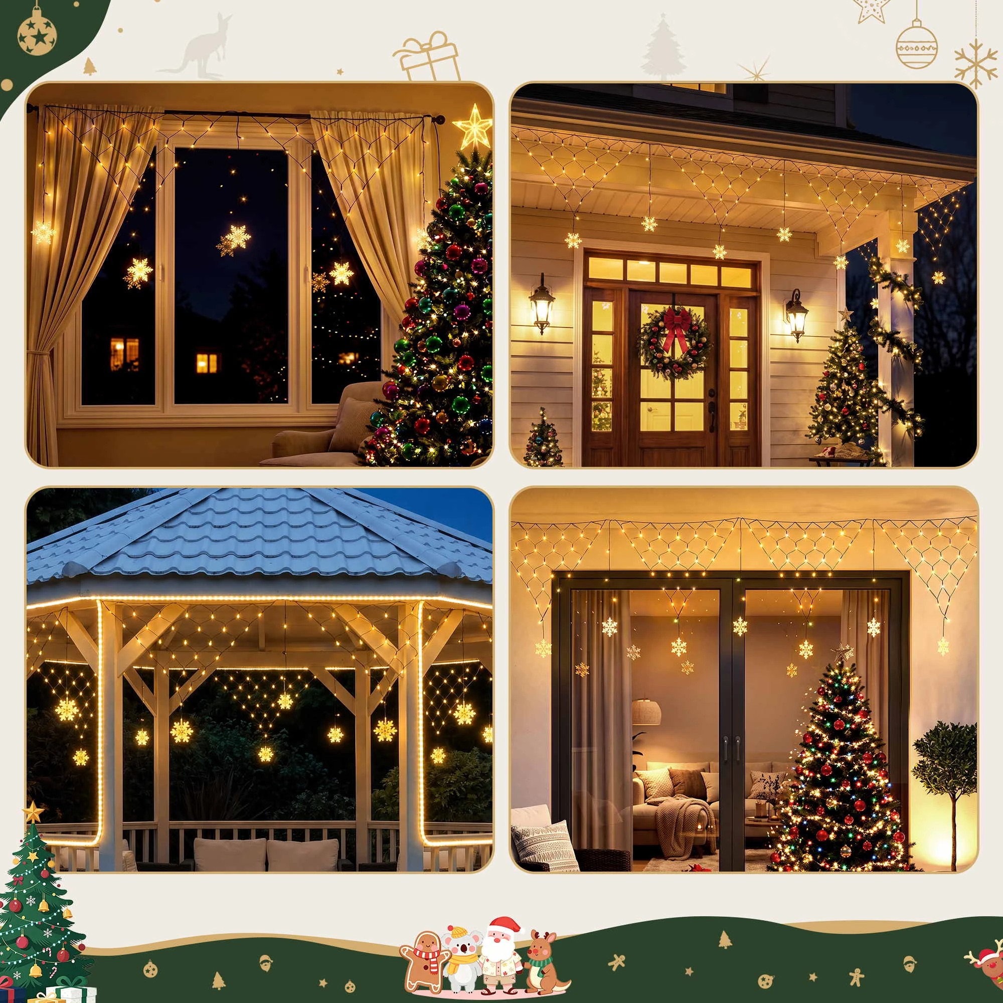 6 Jingle Jollys Christmas Lights Solar Fairy Lights Warm Christmas Decorations 4m - White, 6 of 7