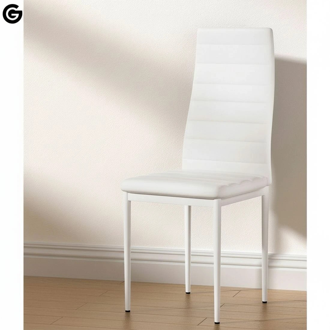 5 Artiss Dining Set 5-Piece Table and 4 Chairs Kitchen Dining Room Modern Comfortable Easy Clean Easy Assembly - White, 5 of 5