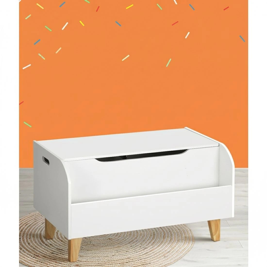 5 Keezi Kids Toy Box Chest Bookshelf Storage Children Bookcase Organiser Display - White, 5 of 5