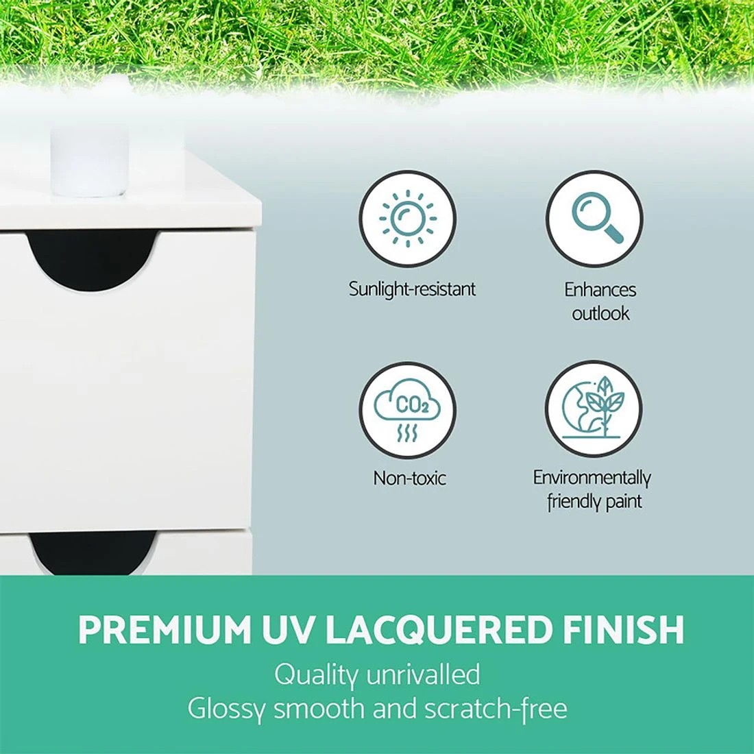 7 Artiss Bathroom Cabinet Storage 118cm Shelf - White, 7 of 10