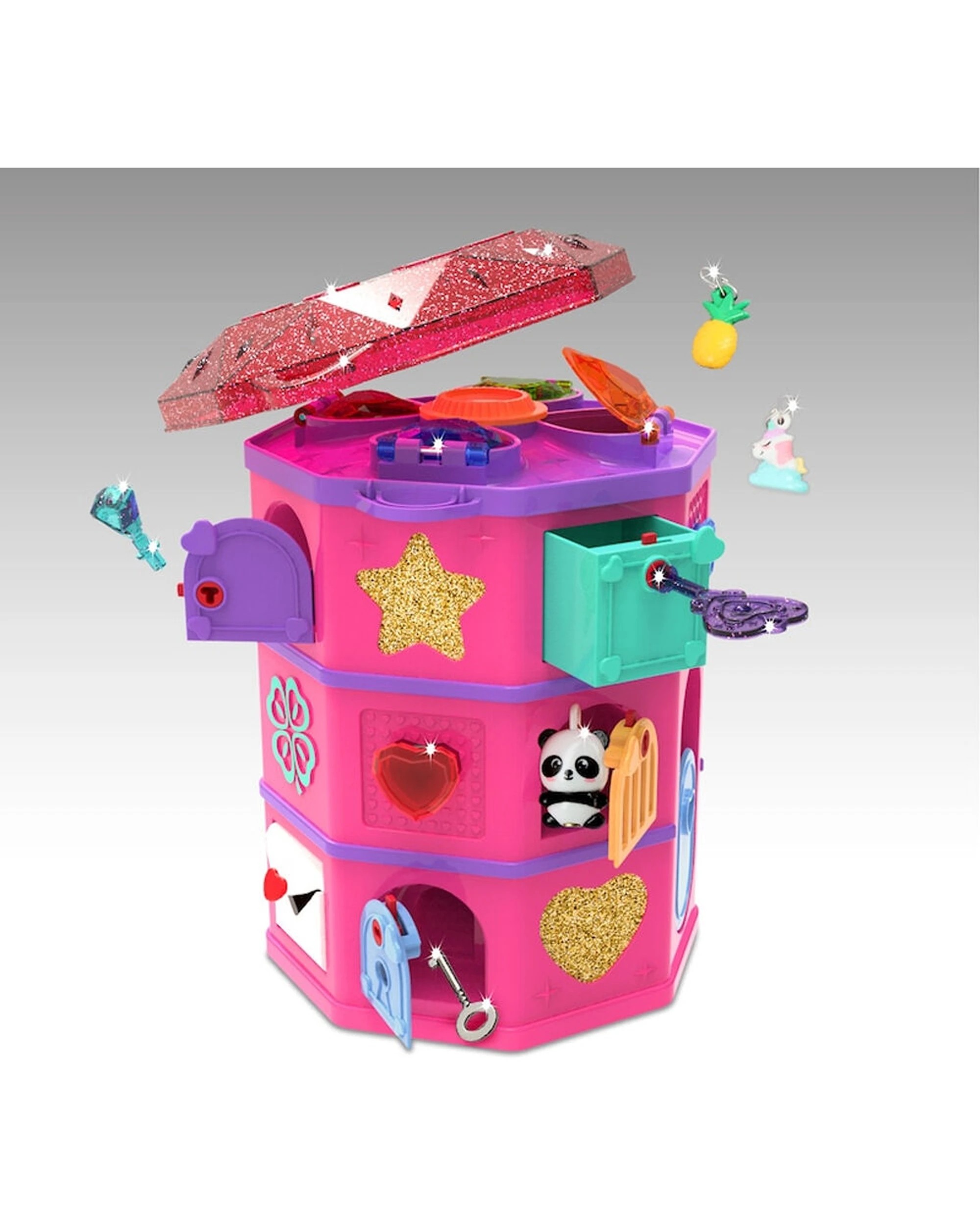 2 Funlockets Secret Surprise Treasure Hunt Tower Interactive Toy Kids - Pink, 2 of 2