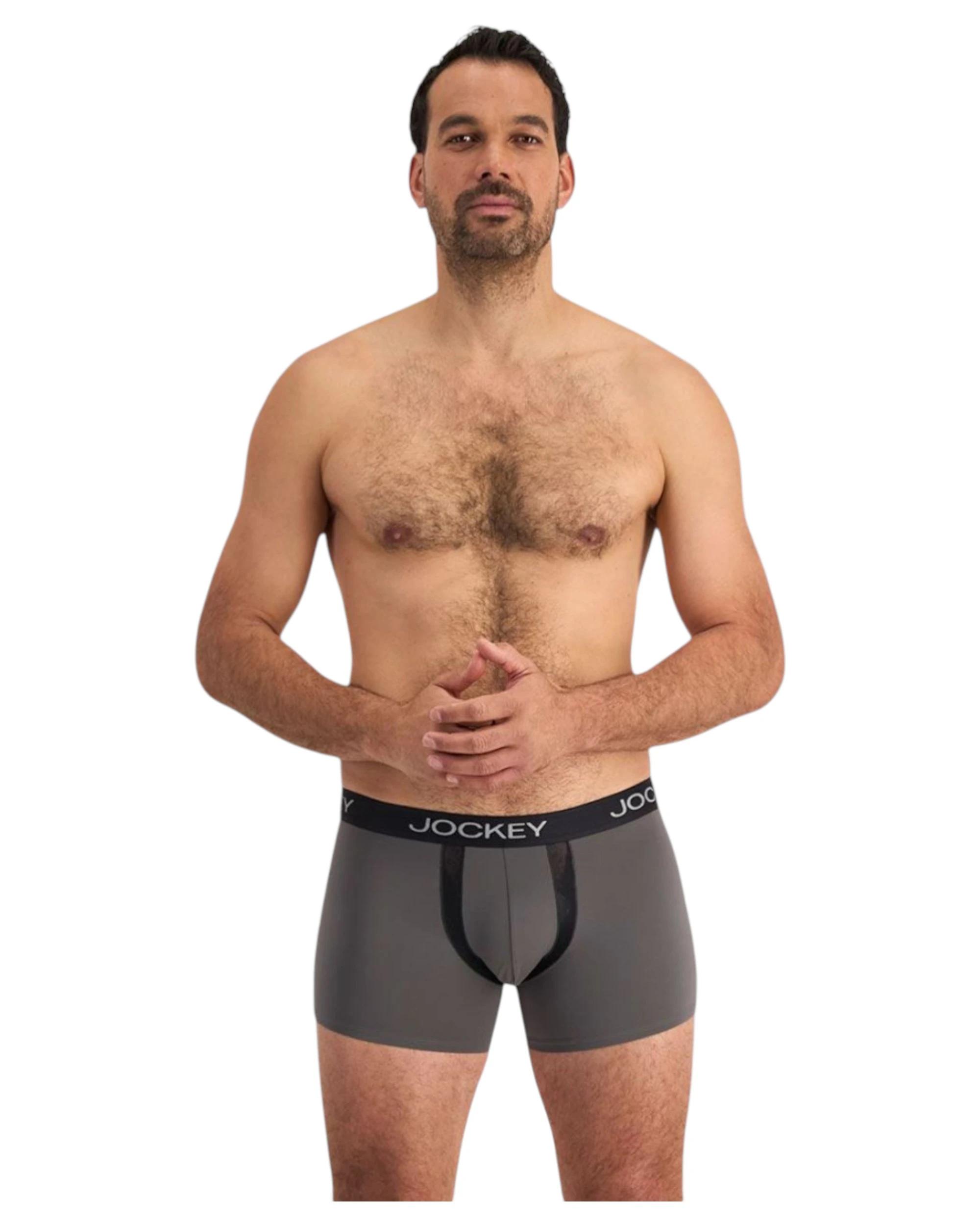 2 Jockey 6 Pack Mens Chafe Proof Pouch /Grey Underwear MULTI, 2 of 7