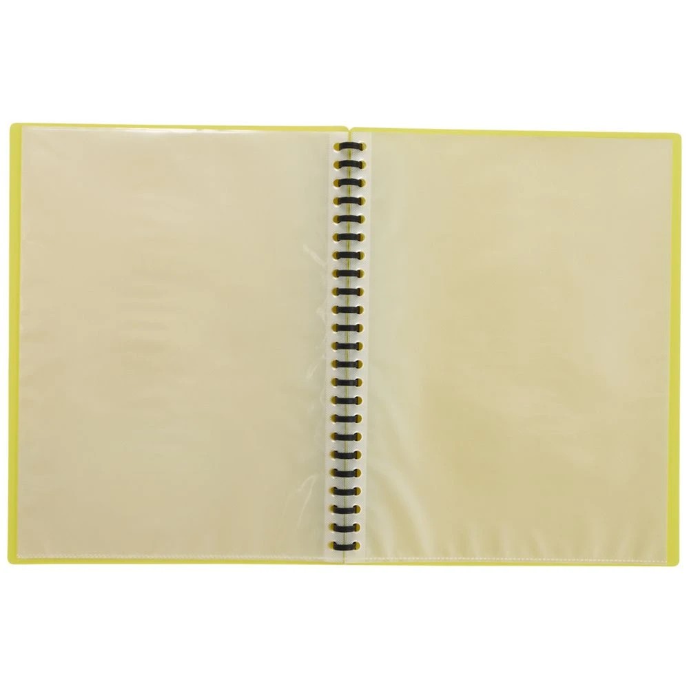 4 JB Rec A4 Refillable Display Book 20 Pockets Yellow, 4 of 5