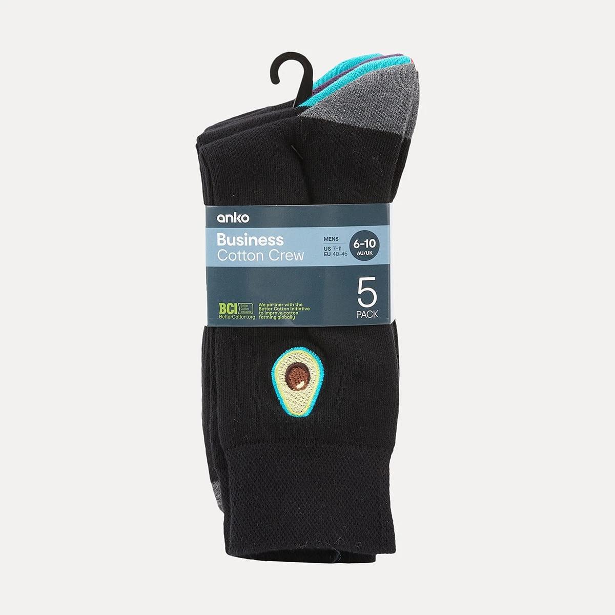 3 5 Pack Embroidered & Plain Socks Veggies, 3 of 3