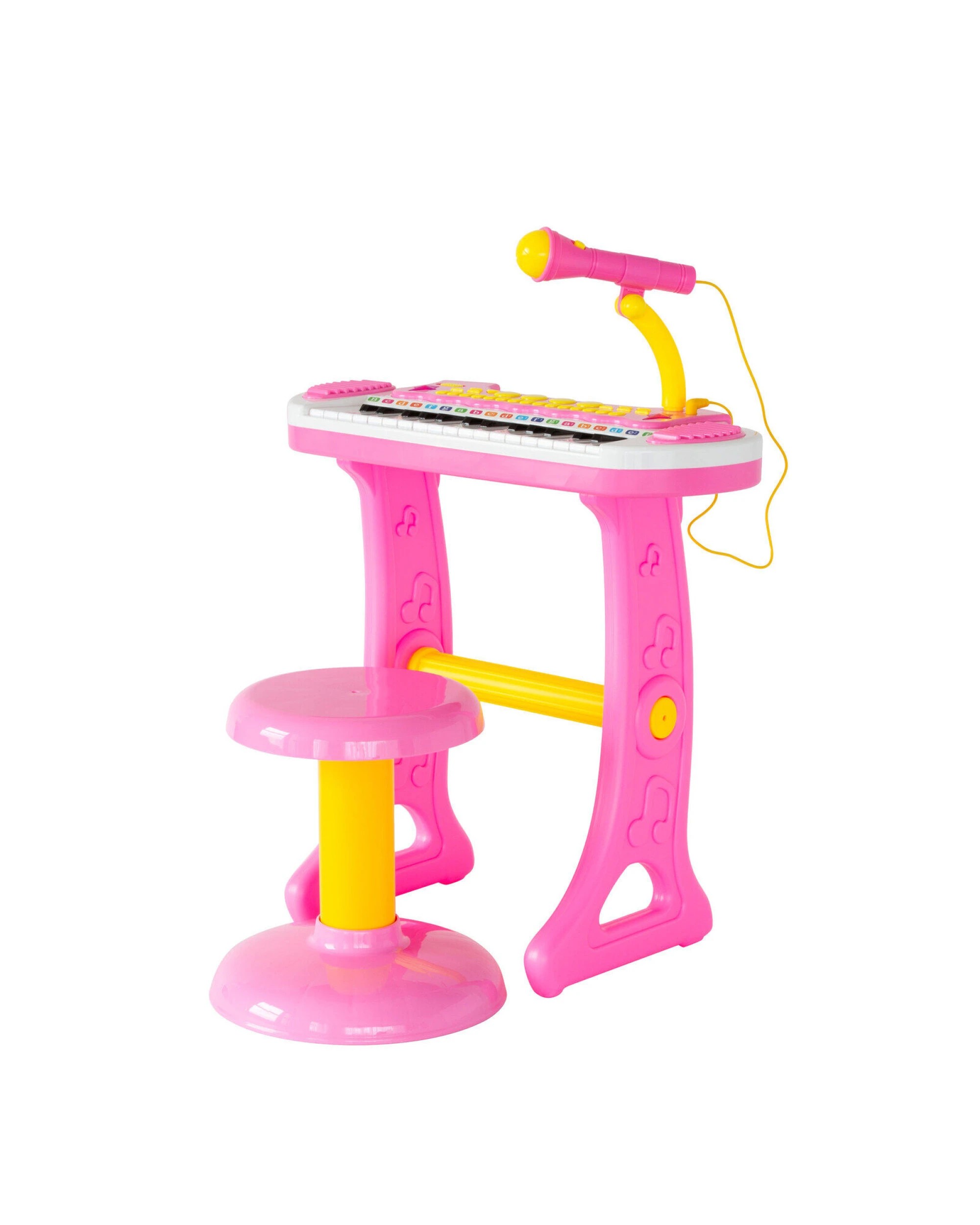 1 Lennox Children's Electronic Keyboard with Stand (Pink) Musical Instrument Toy, 1 of 7