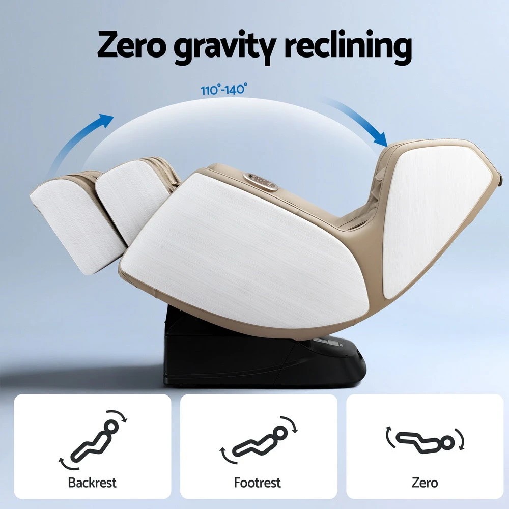 6 Livemor Massage Chair Electric Recliner Home Massager 3D OLIN - Beige, 6 of 9