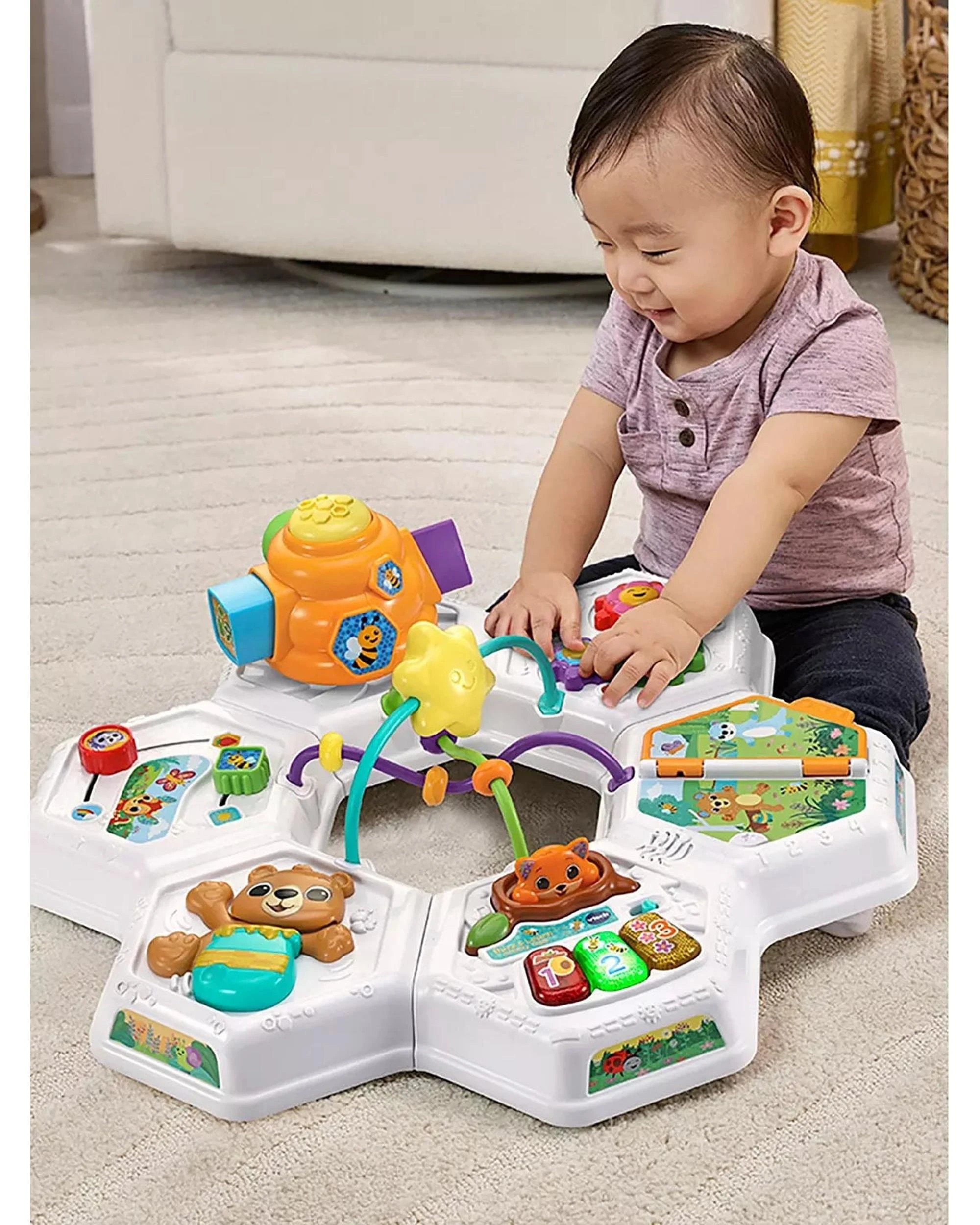 4 VTech Busy Bee Activity Table Blue, 4 of 5