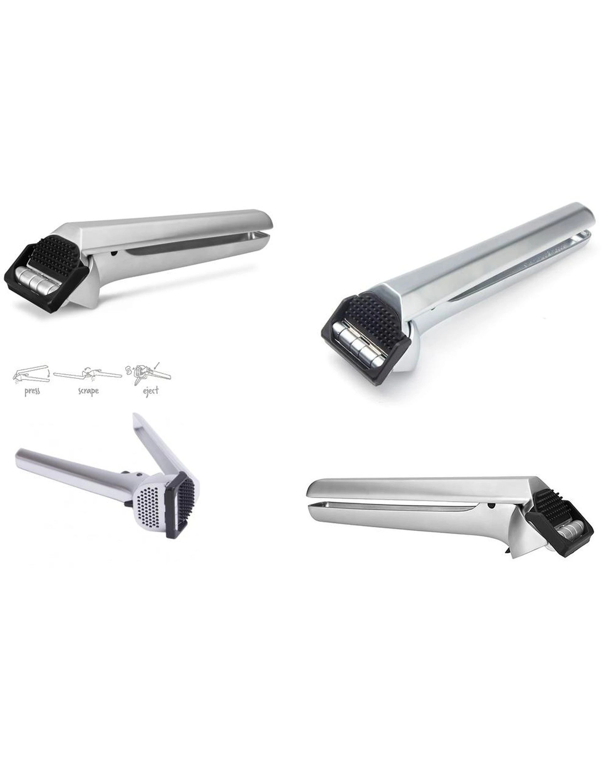 2 Dreamfarm Garject Garlic Press Self Peel Scrap  Black, 2 of 5