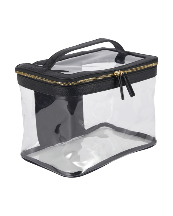OXX Cosmetics Makeup Bag - Clear and Black