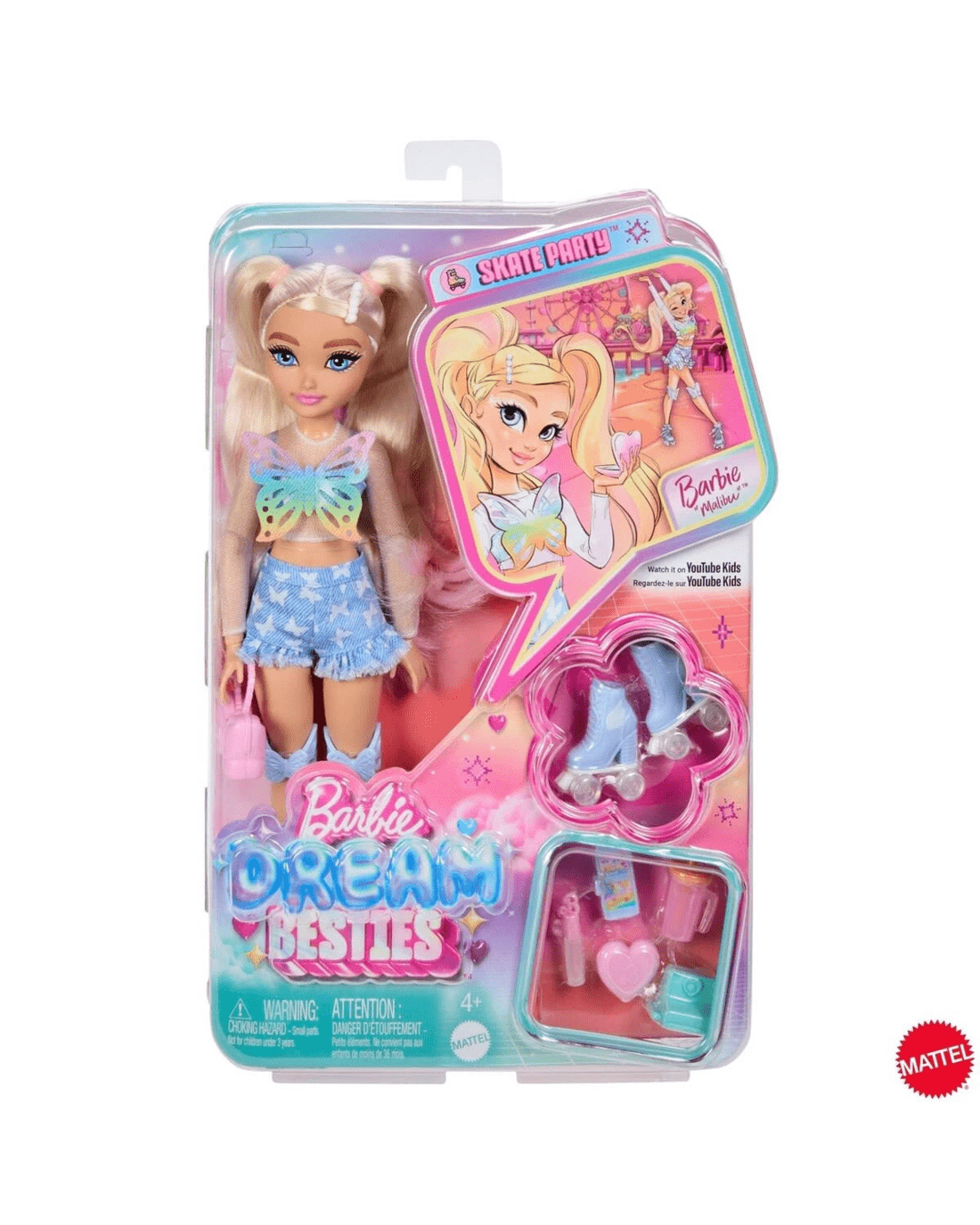 1 Barbie Dream Besties 'Malibu' Roller Skating Fashion Doll, 1 of 6