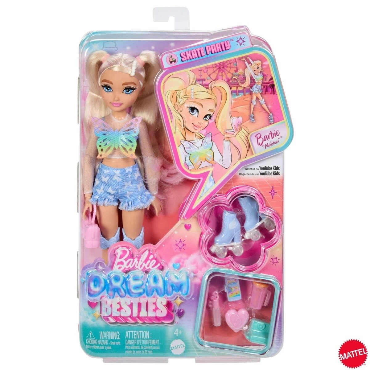 1 Barbie Dream Besties 'Malibu' Roller Skating Fashion Doll, 1 of 6