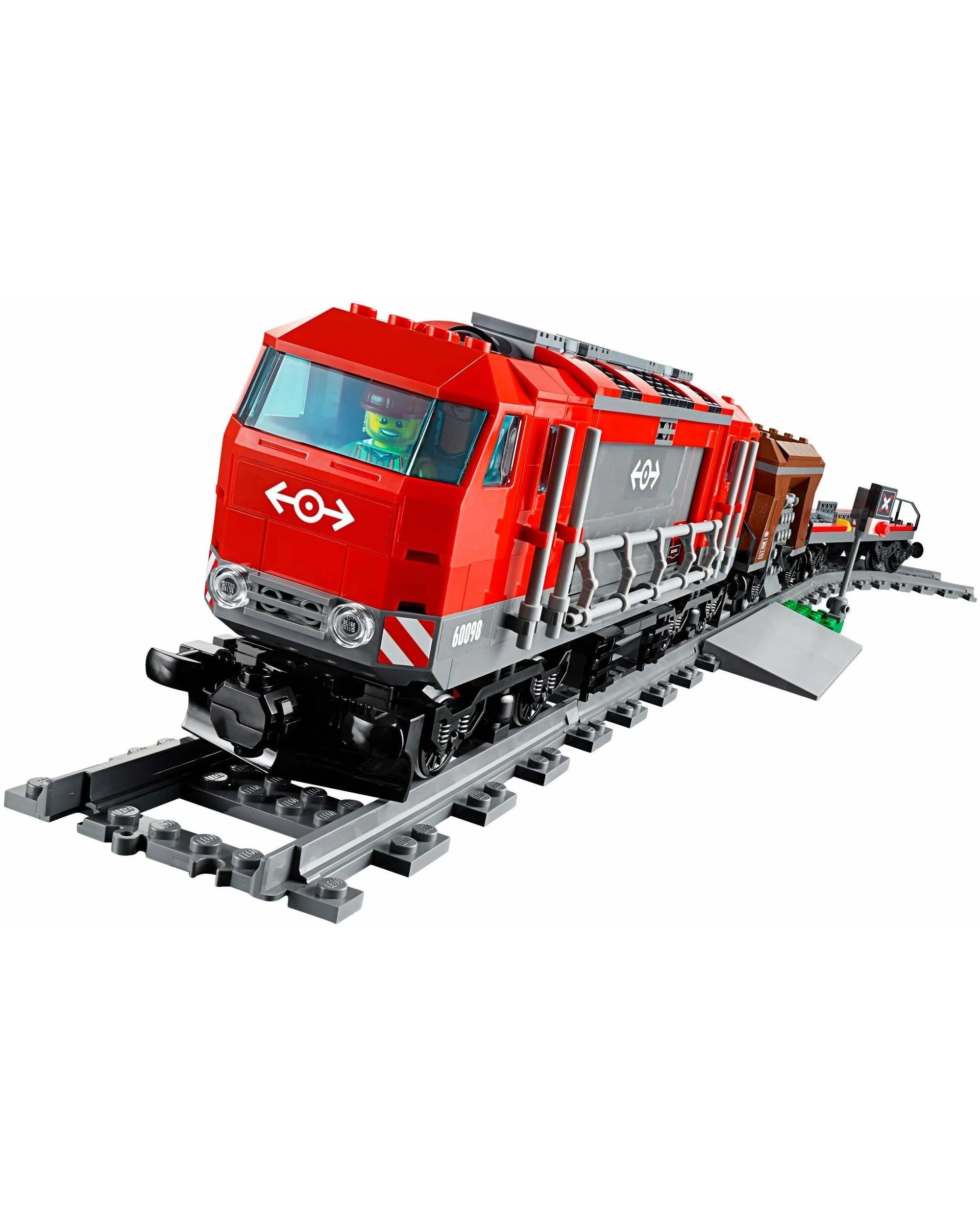 2 LEGO 60098 Heavy-Haul Train Set with Crane, Helicopter & Backhoe, 2 of 4