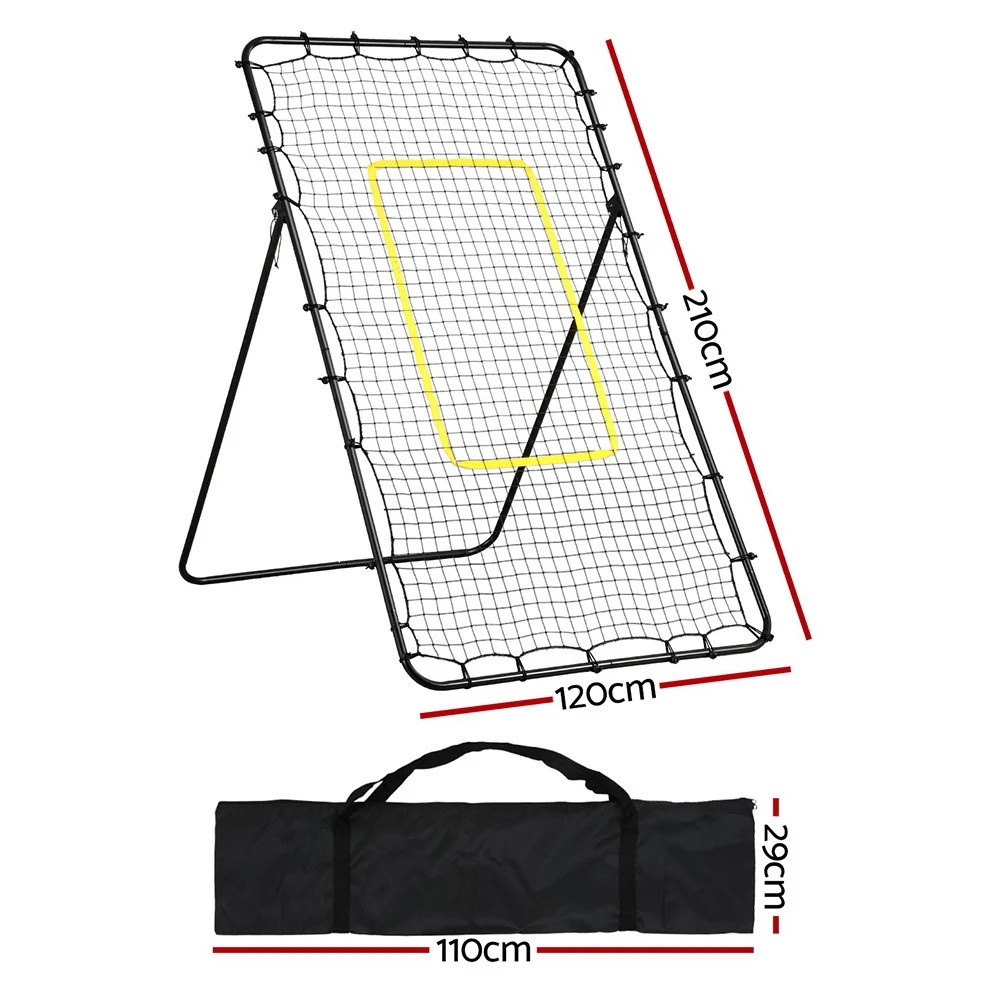 2 Everfit 7ft 2.1M Volleyball Net Football Baseball Goal Netting with Frame Angle Adjustable Rebounder - Black, 2 of 6