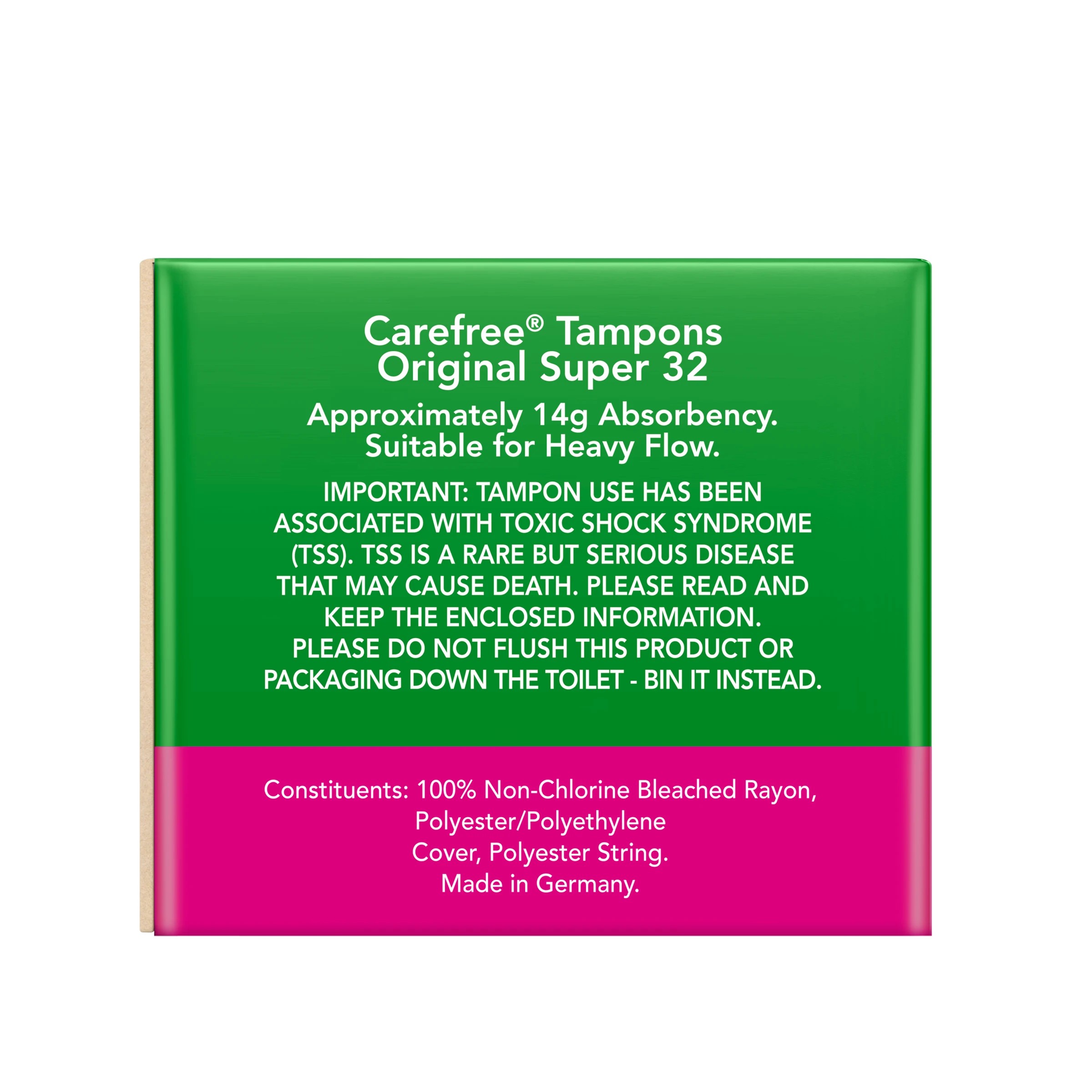 5 32 Pack Carefree Original Super Tampons, 5 of 8