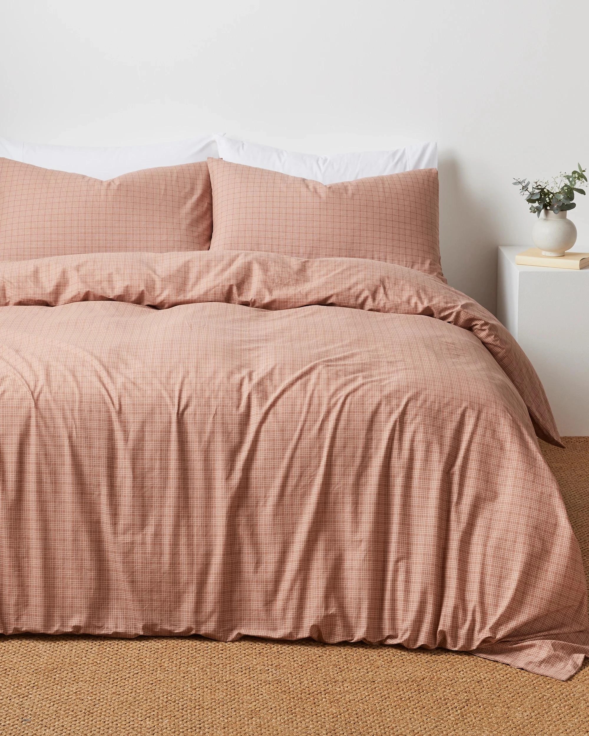 1 Target Boston Check Australian Cotton Quilt Cover Set - Queen Bed - Brown, 1 of 1